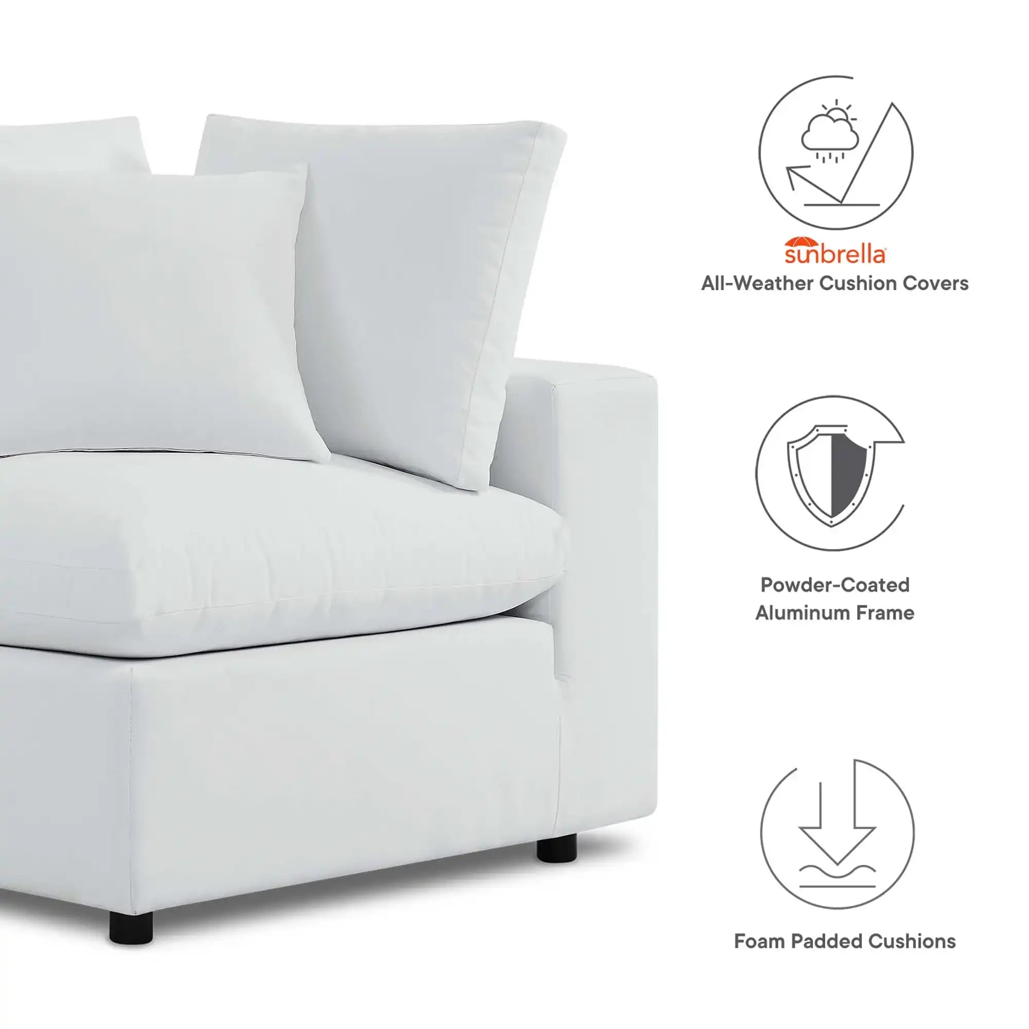 Commix Sunbrella� Outdoor Patio Loveseat by Modway - Best Buy Furniture