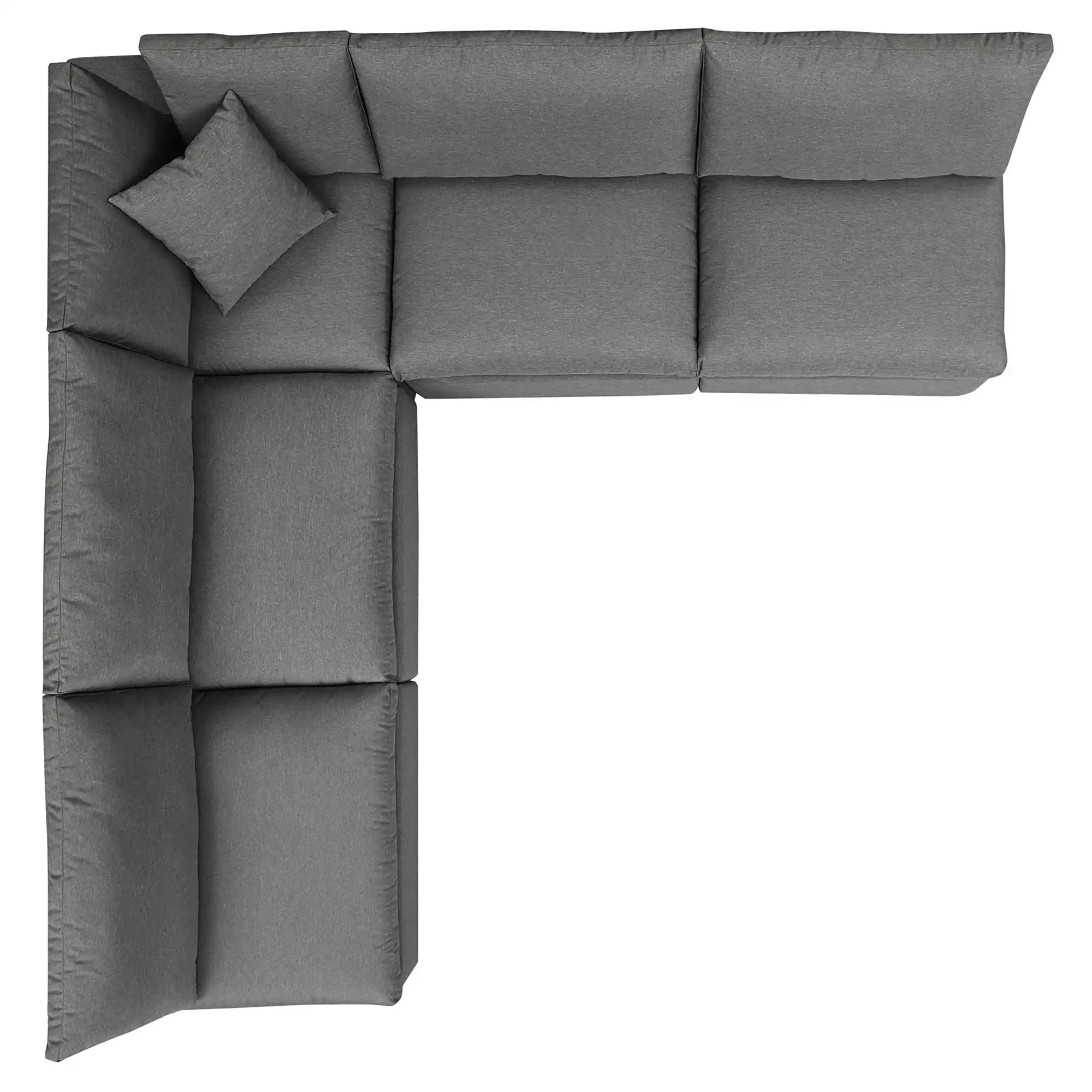Commix 5-Piece Outdoor Patio Sectional Sofa by Modway - Best Buy Furniture