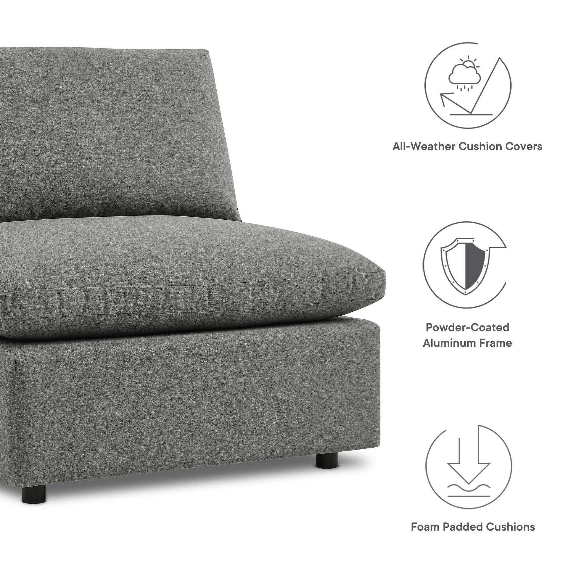 Commix 5-Piece Outdoor Patio Sectional Sofa by Modway - Best Buy Furniture