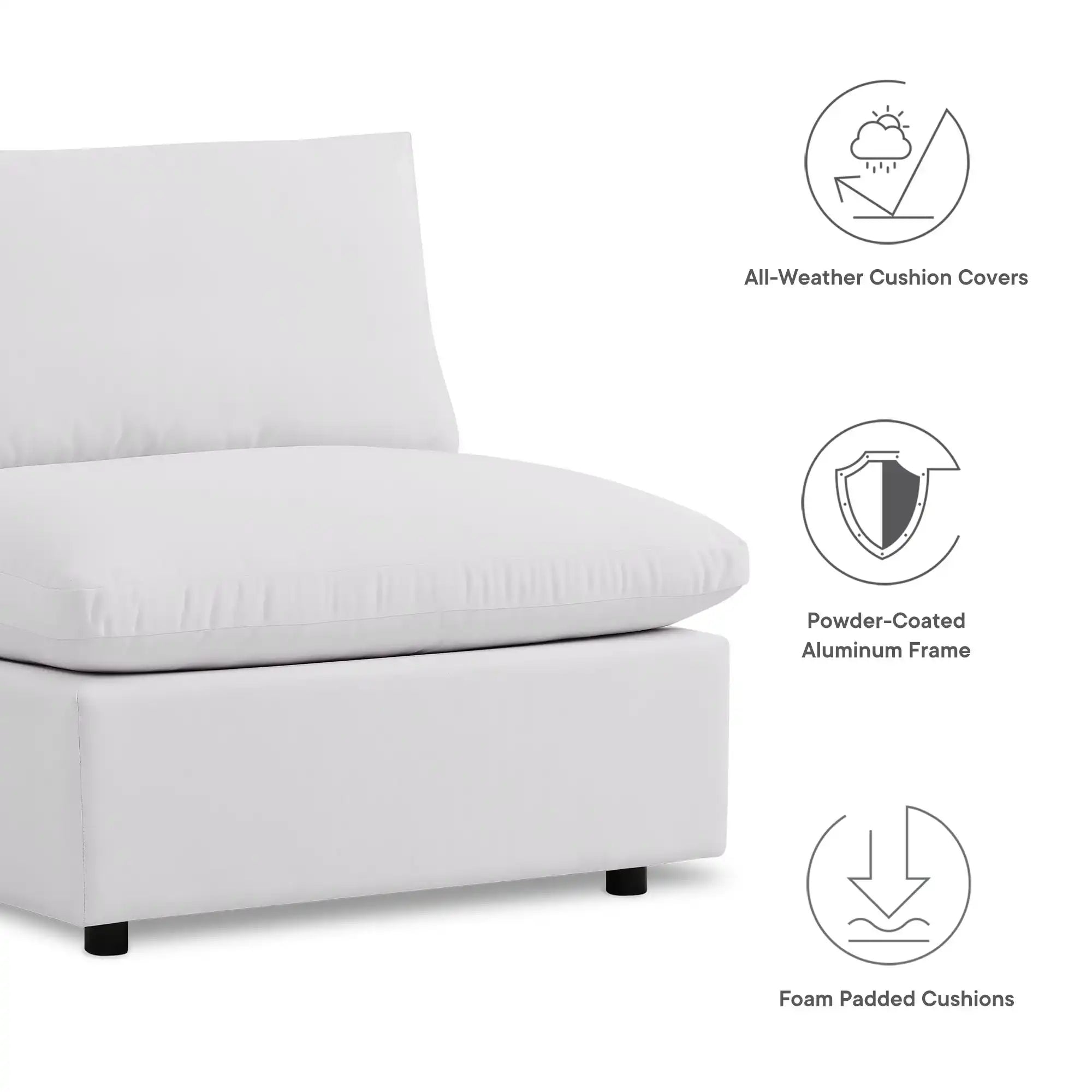 Commix 5-Piece Outdoor Patio Sectional Sofa by Modway - Best Buy Furniture