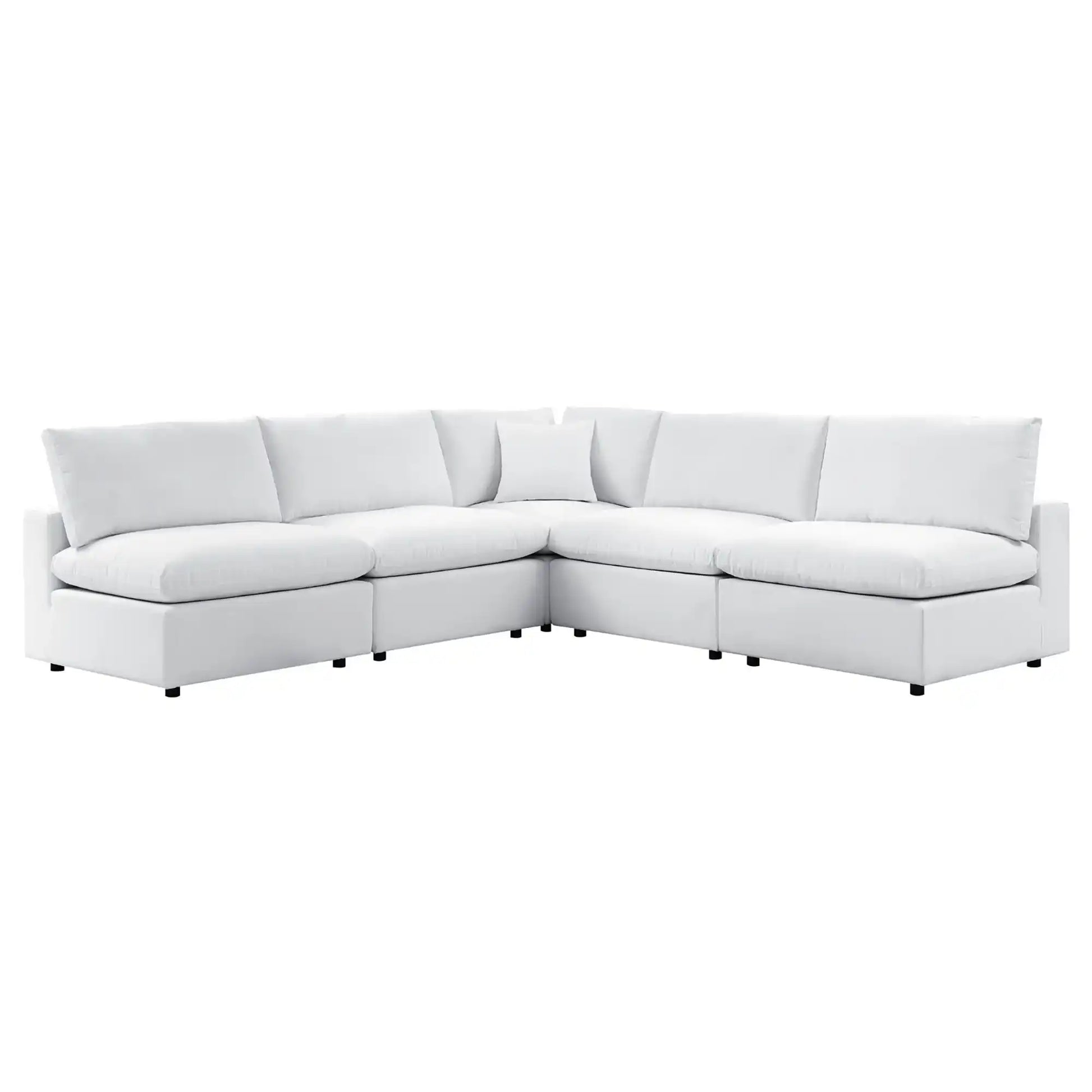Commix 5-Piece Sunbrella� Outdoor Patio Sectional Sofa by Modway - Best Buy Furniture