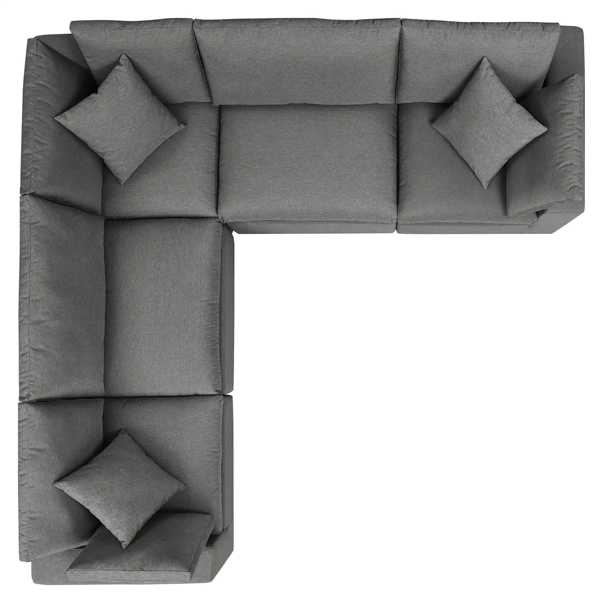 Commix 5-Piece Outdoor Patio Sectional Sofa by Modway - Best Buy Furniture