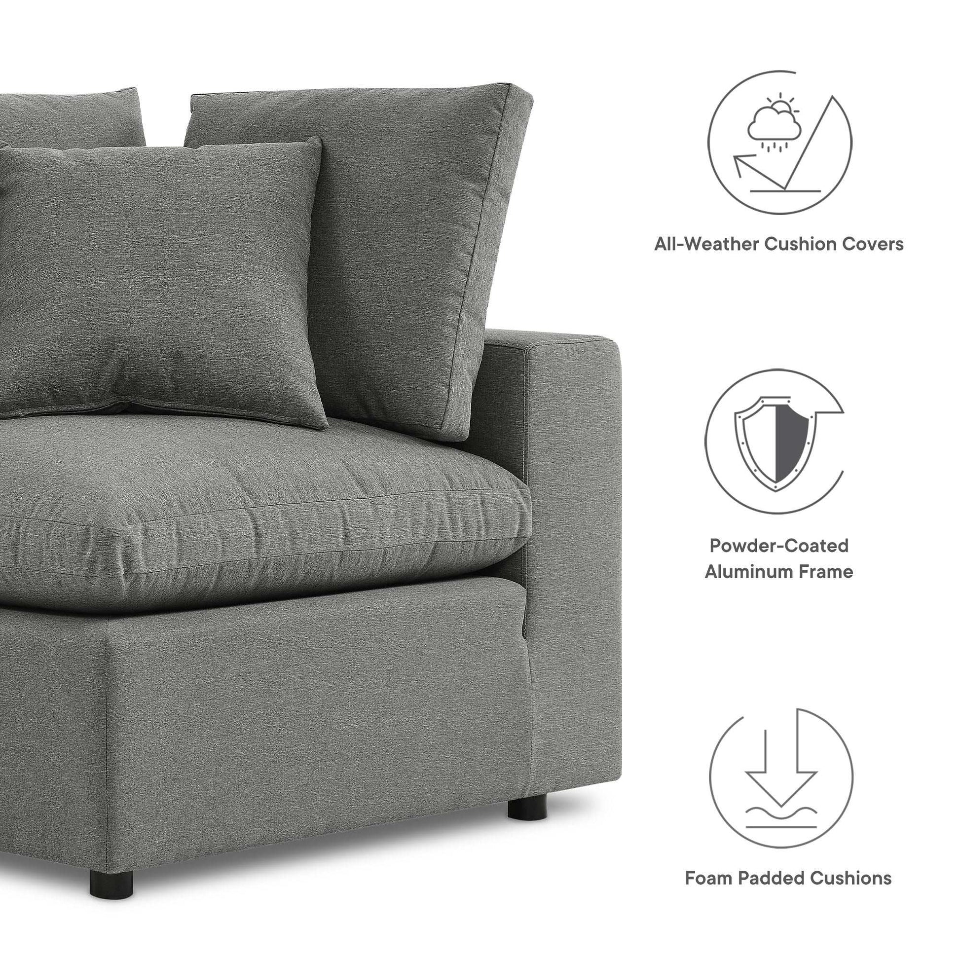 Commix 5-Piece Outdoor Patio Sectional Sofa by Modway - Best Buy Furniture