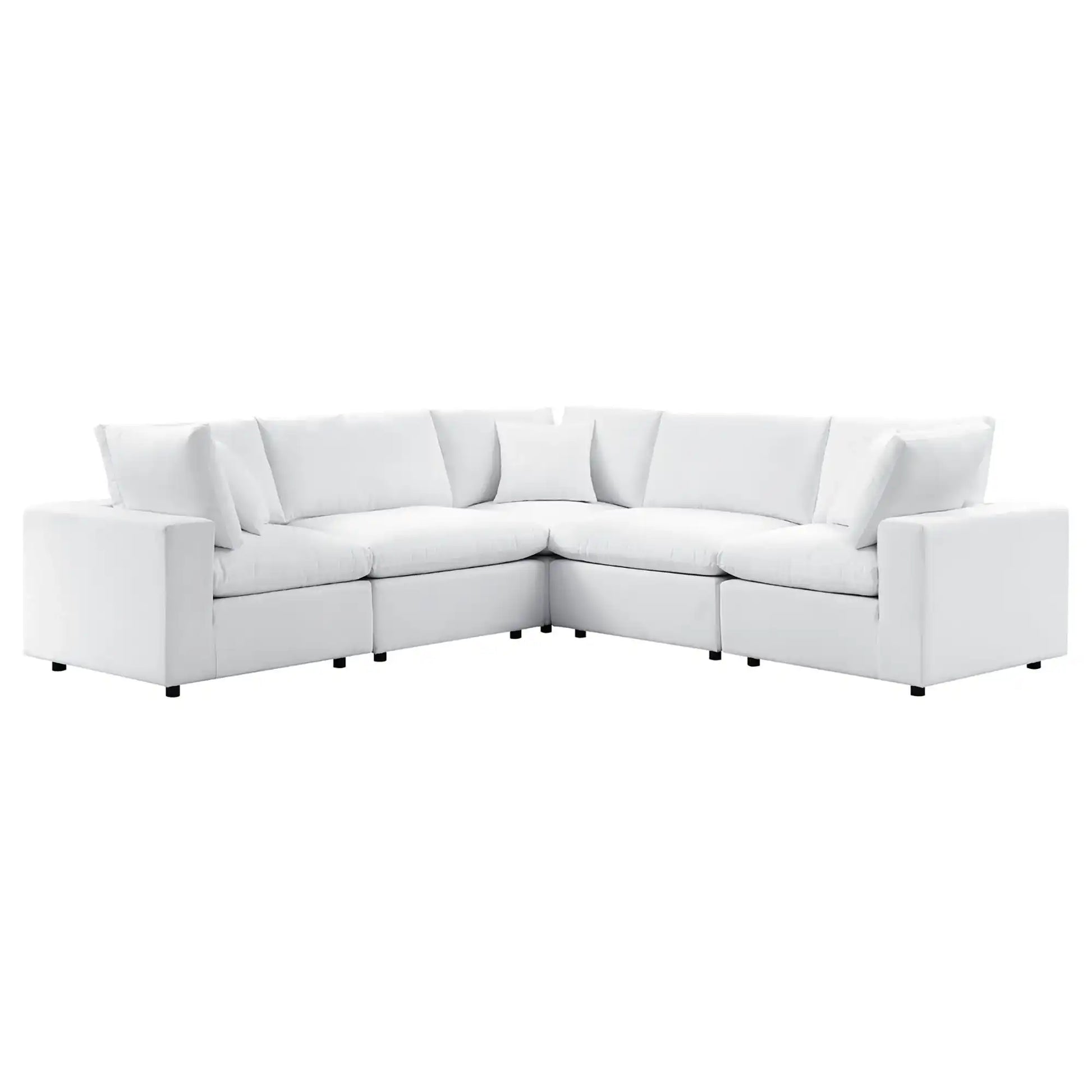 Commix 5-Piece Sunbrella� Outdoor Patio Sectional Sofa by Modway - Best Buy Furniture