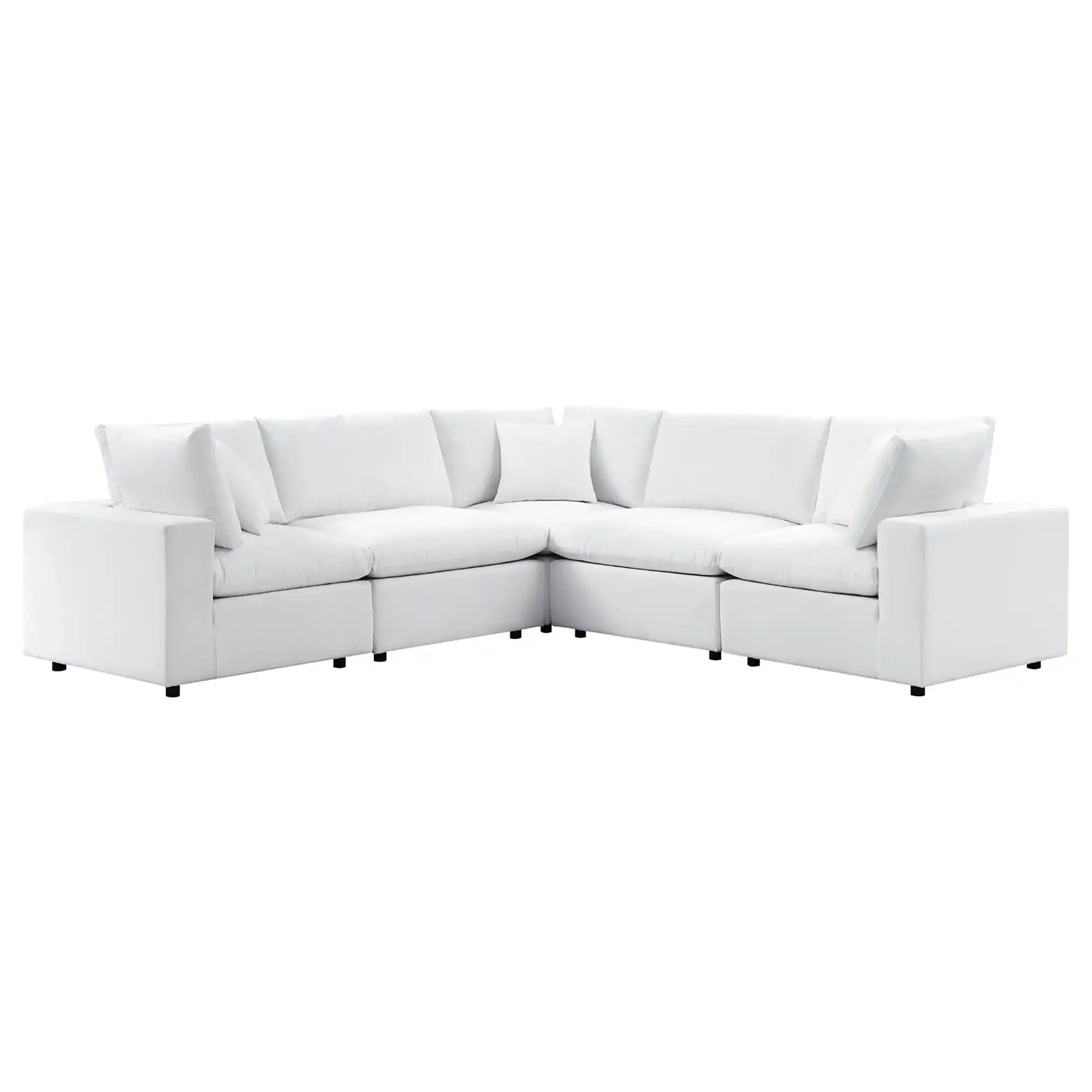 Commix 5-Piece Sunbrella� Outdoor Patio Sectional Sofa by Modway - Best Buy Furniture