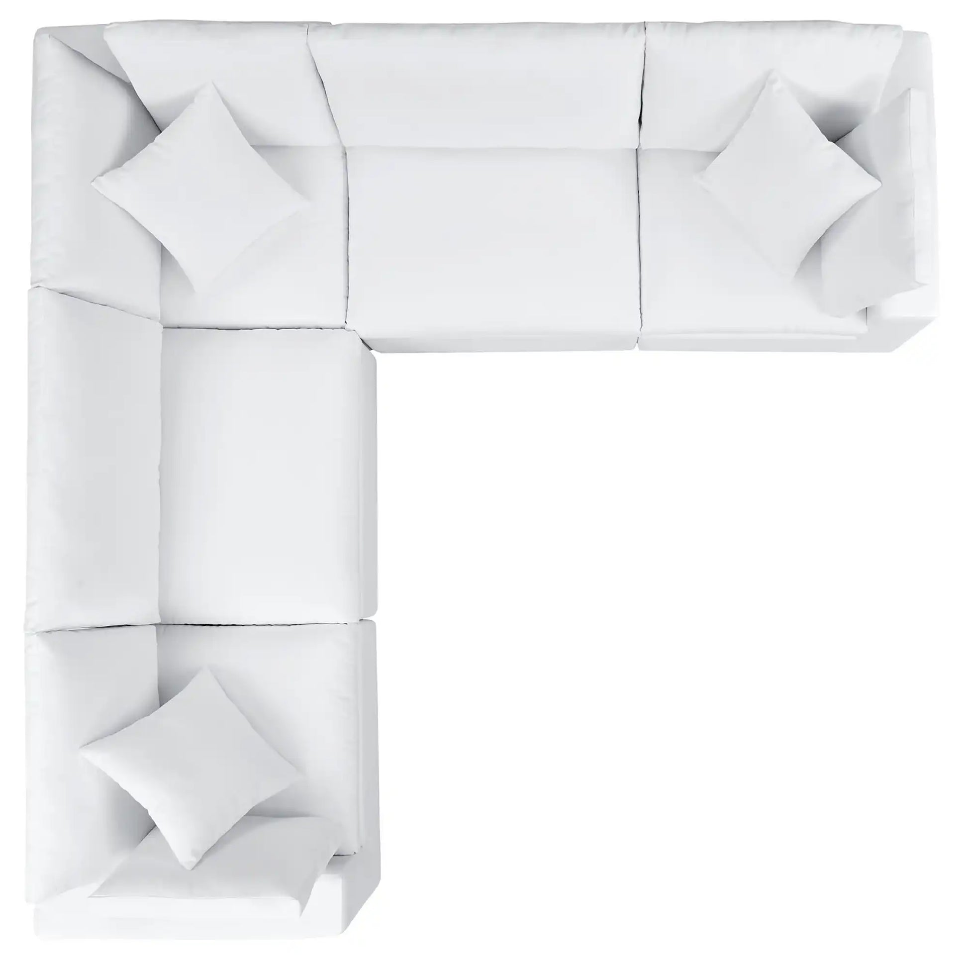 Commix 5-Piece Sunbrella� Outdoor Patio Sectional Sofa by Modway - Best Buy Furniture