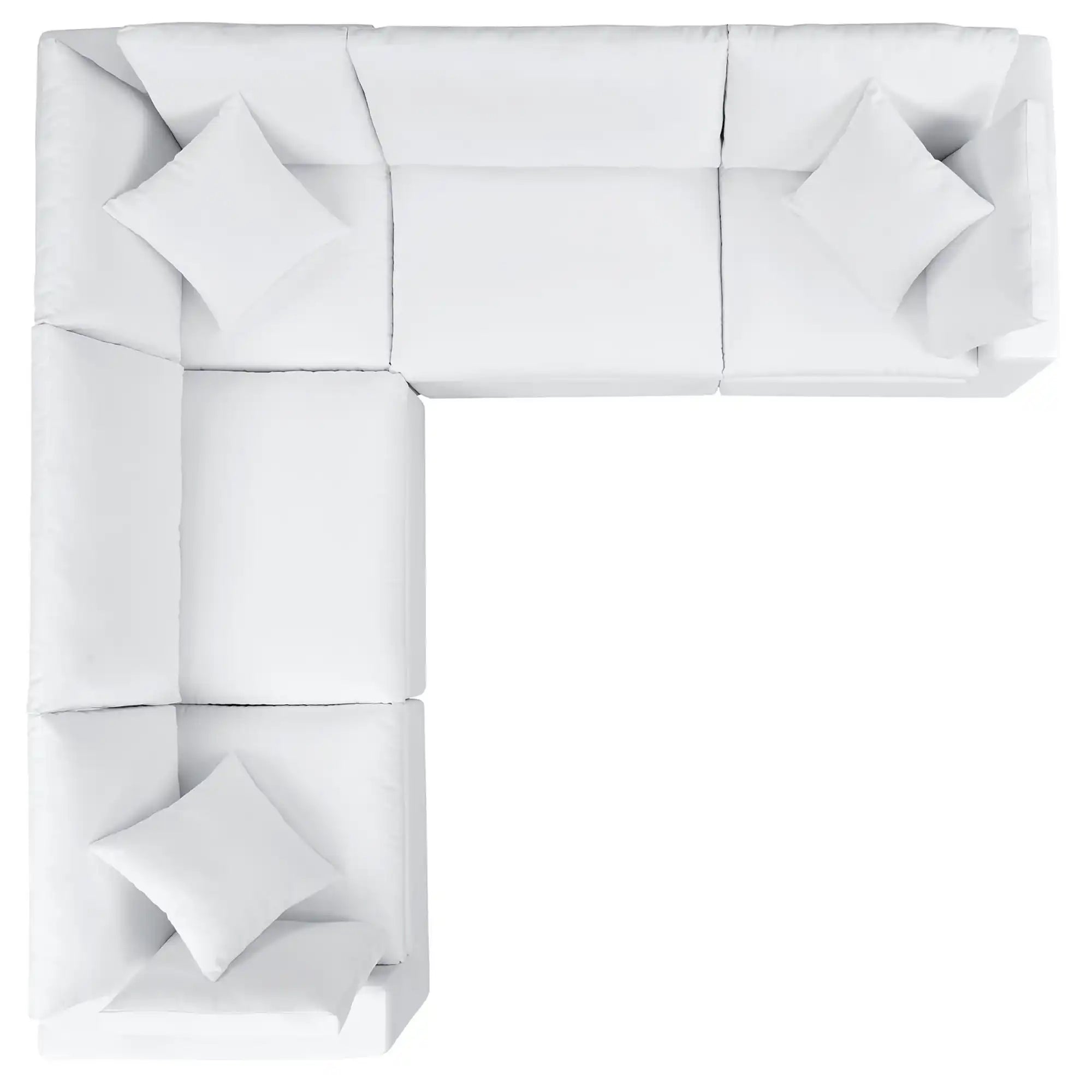 Commix 5-Piece Sunbrella� Outdoor Patio Sectional Sofa by Modway - Best Buy Furniture