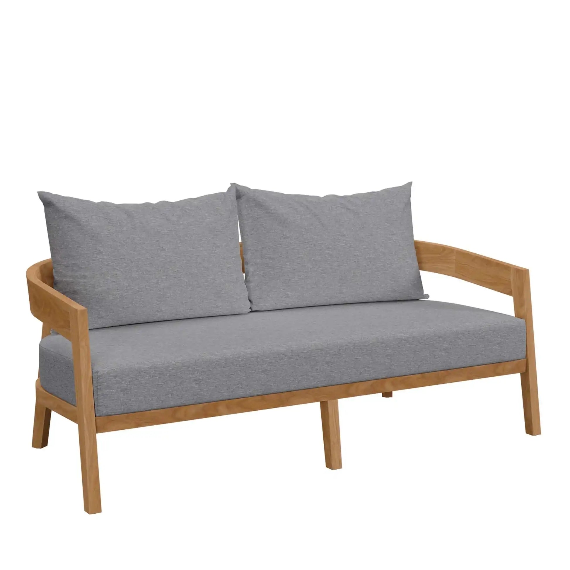 Brisbane Teak Wood Outdoor Patio Loveseat by Modway - Best Buy Furniture