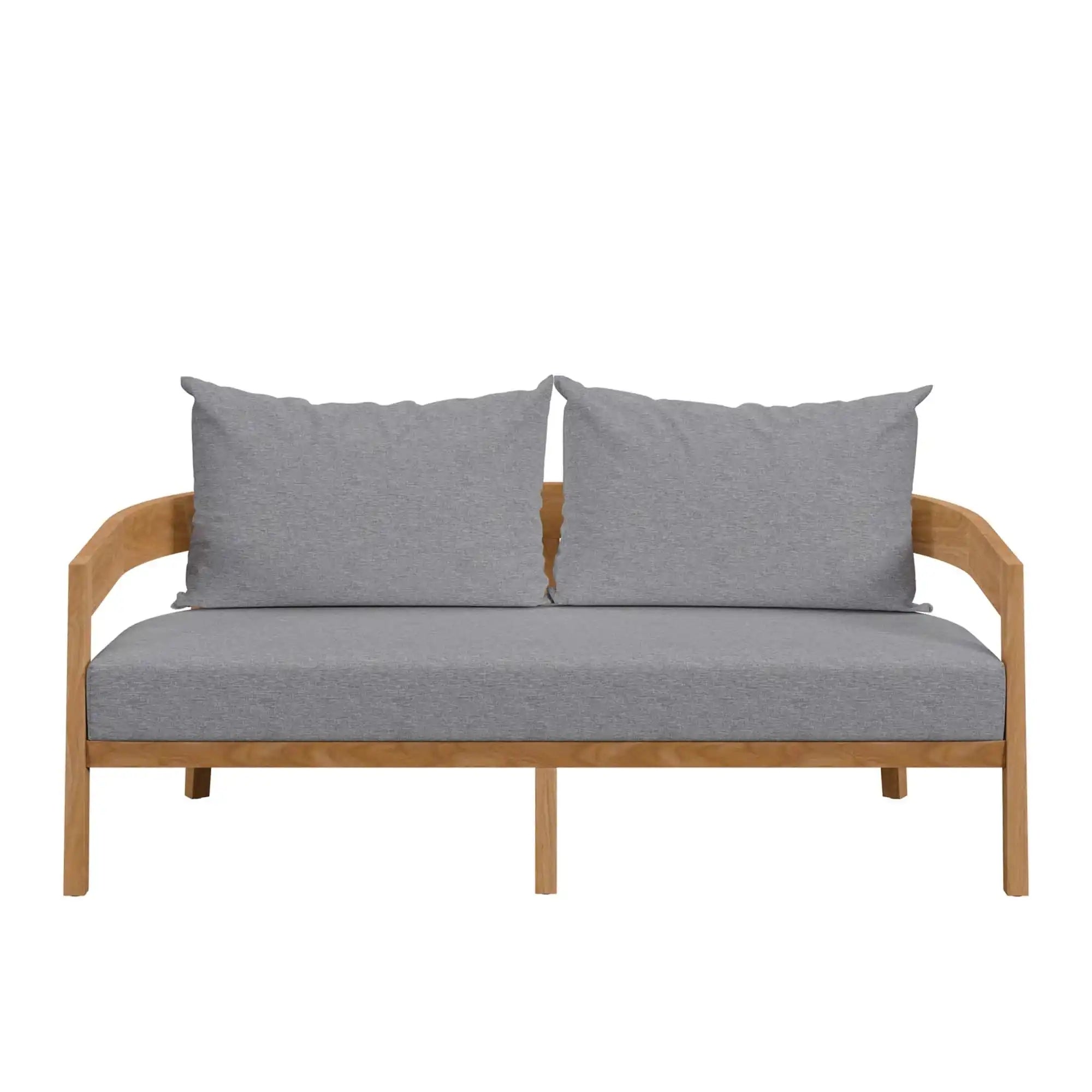 Brisbane Teak Wood Outdoor Patio Loveseat by Modway - Best Buy Furniture