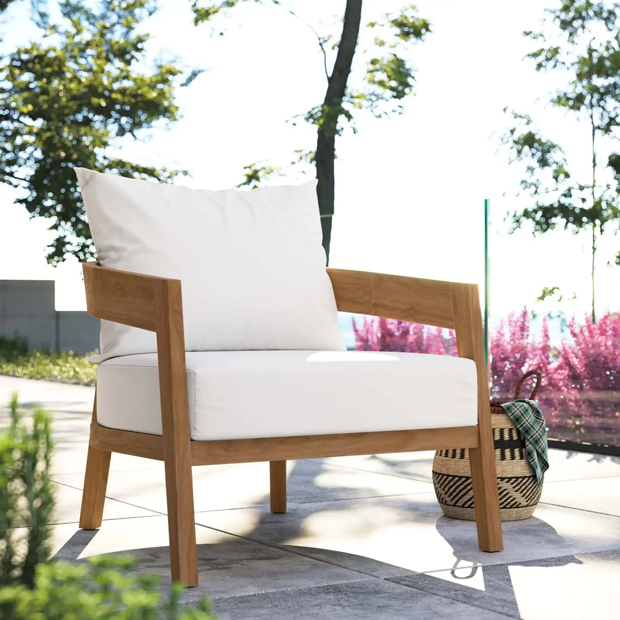 Brisbane Teak Wood Outdoor Patio Armchair by Modway - Best Buy Furniture