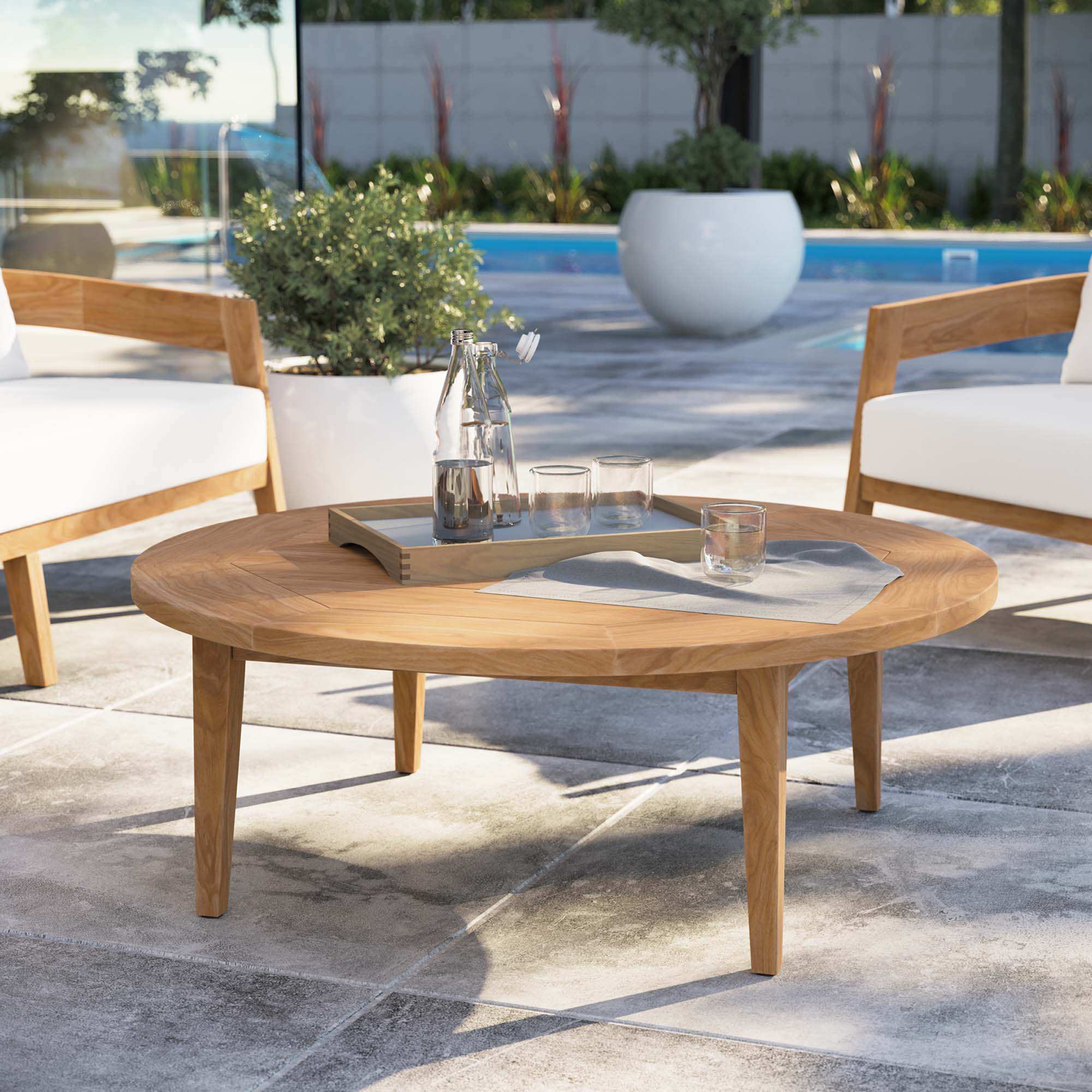 Brisbane Teak Wood Outdoor Patio Coffee Table by Modway - Best Buy Furniture