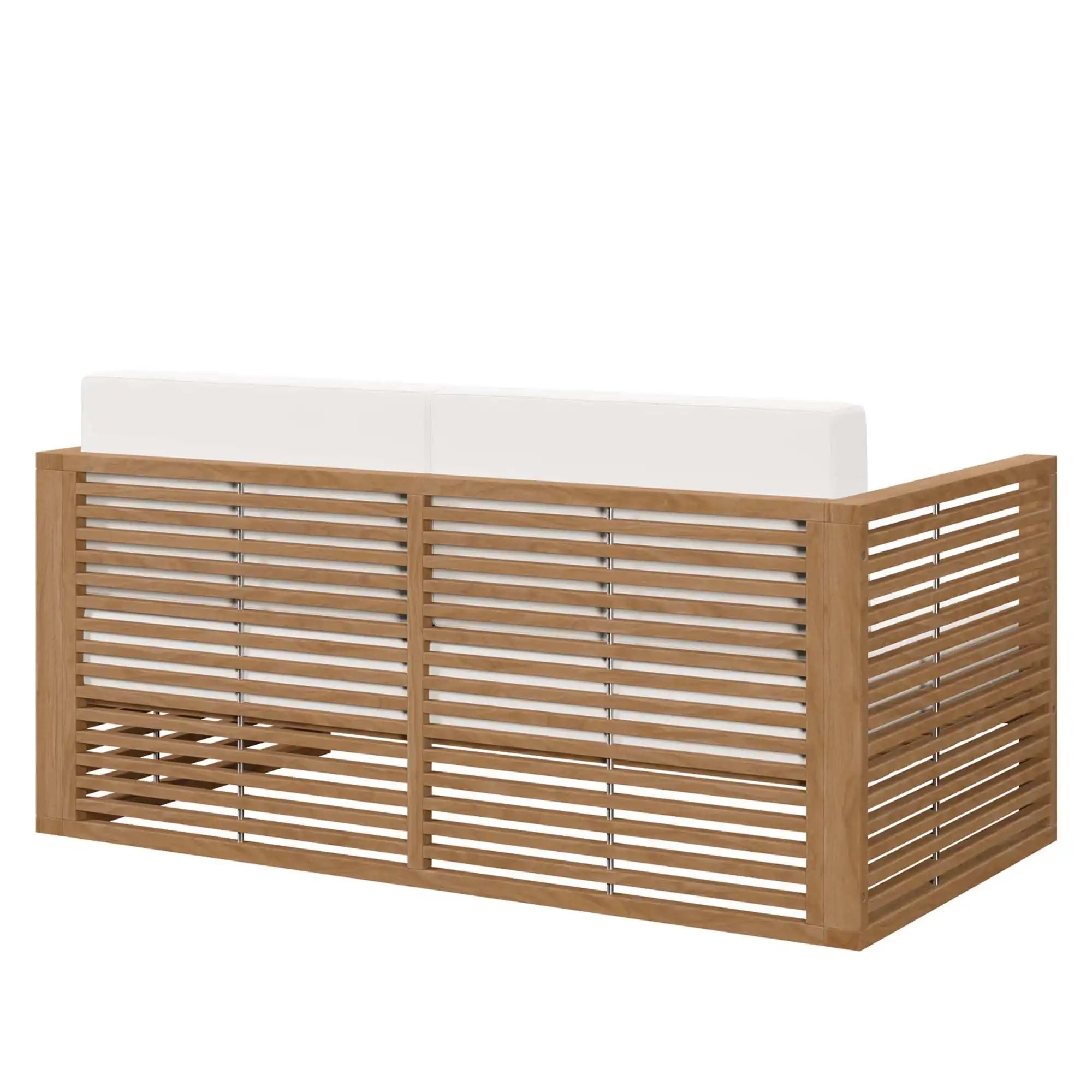 Carlsbad Teak Wood Outdoor Patio Loveseat by Modway - Best Buy Furniture