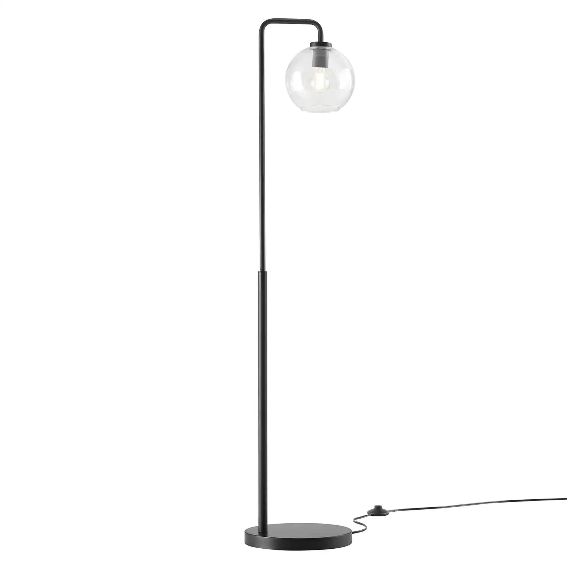 Silo Glass Globe Glass and Metal Floor Lamp by Modway - Best Buy Furniture