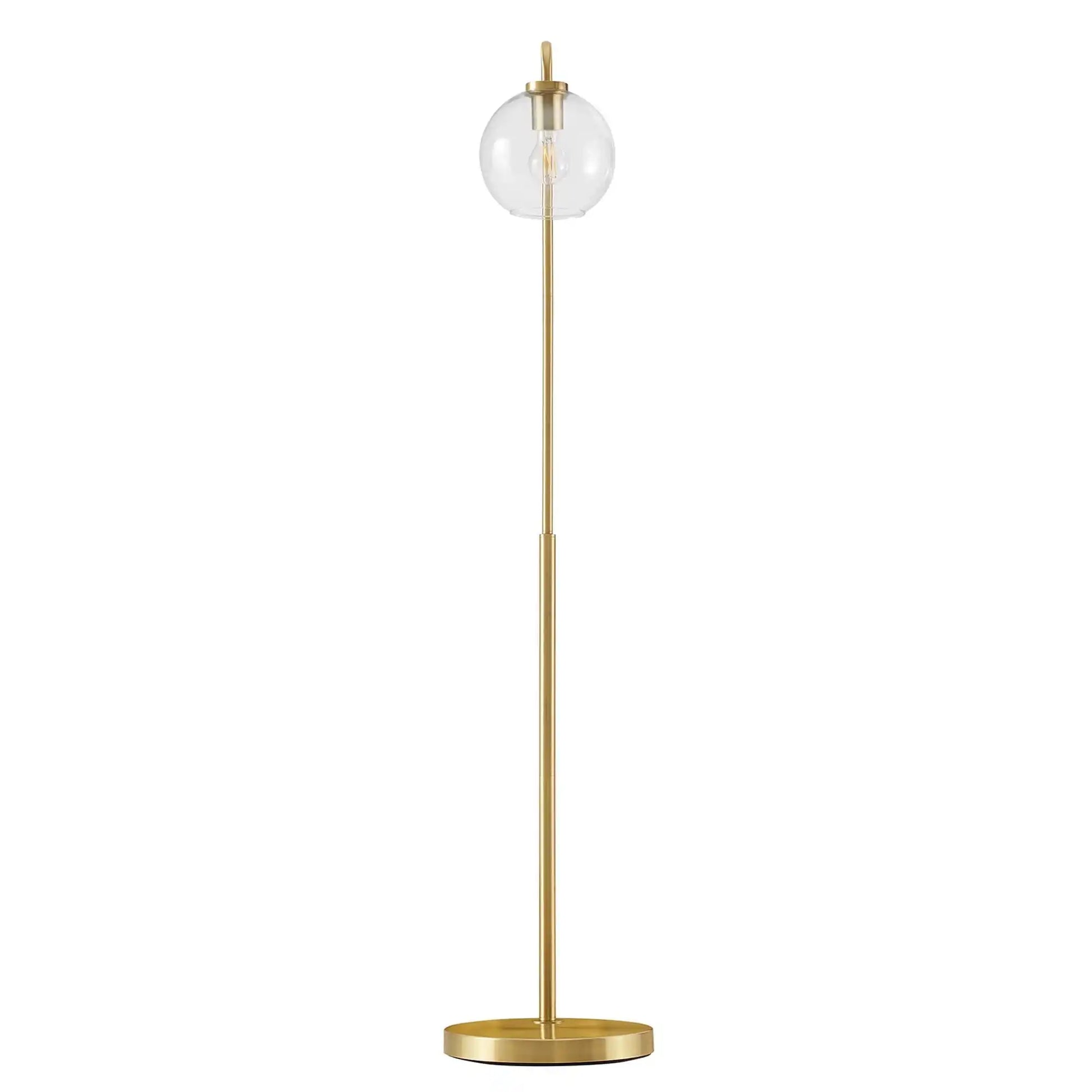 Silo Glass Globe Glass and Metal Floor Lamp by Modway - Best Buy Furniture