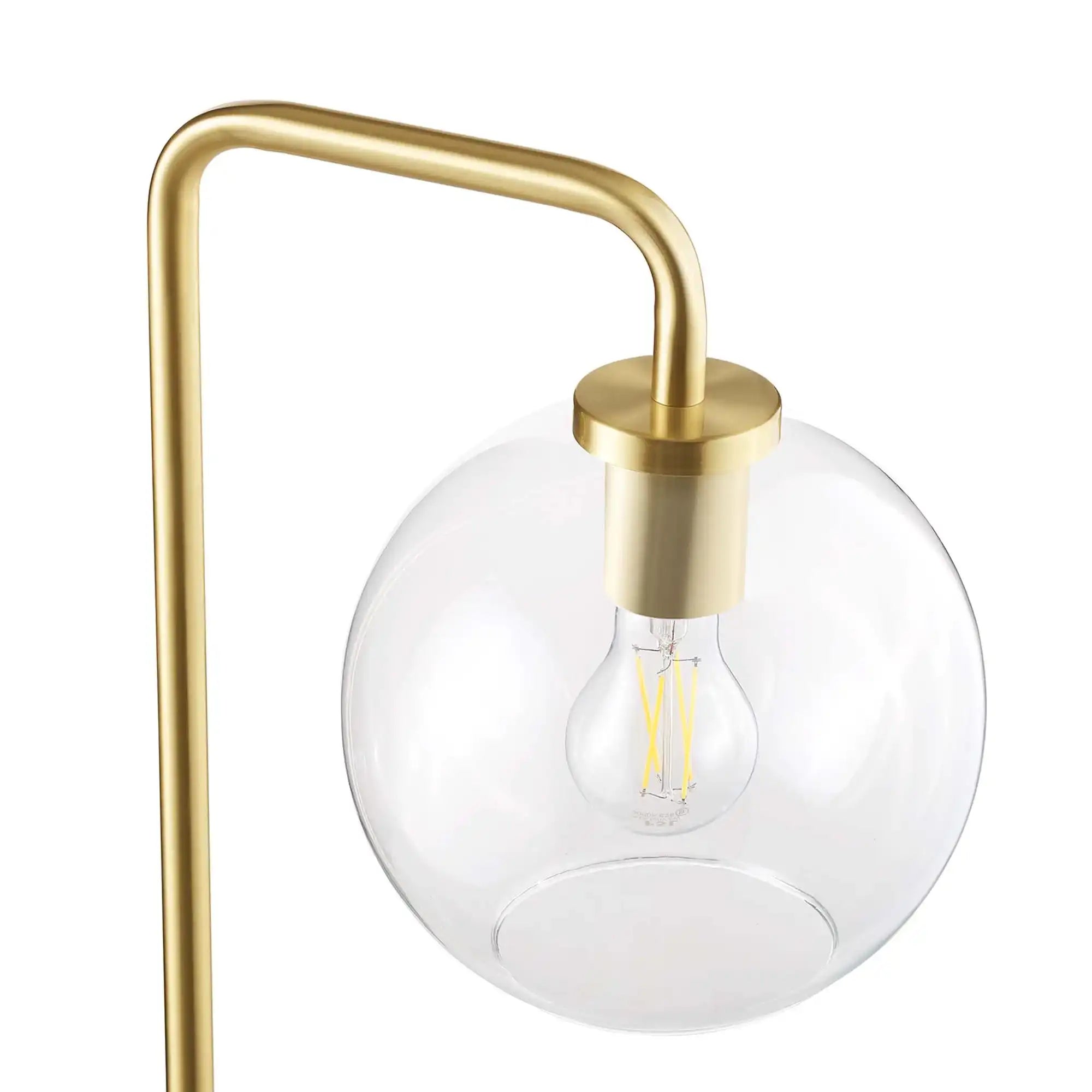 Silo Glass Globe Glass and Metal Floor Lamp by Modway - Best Buy Furniture