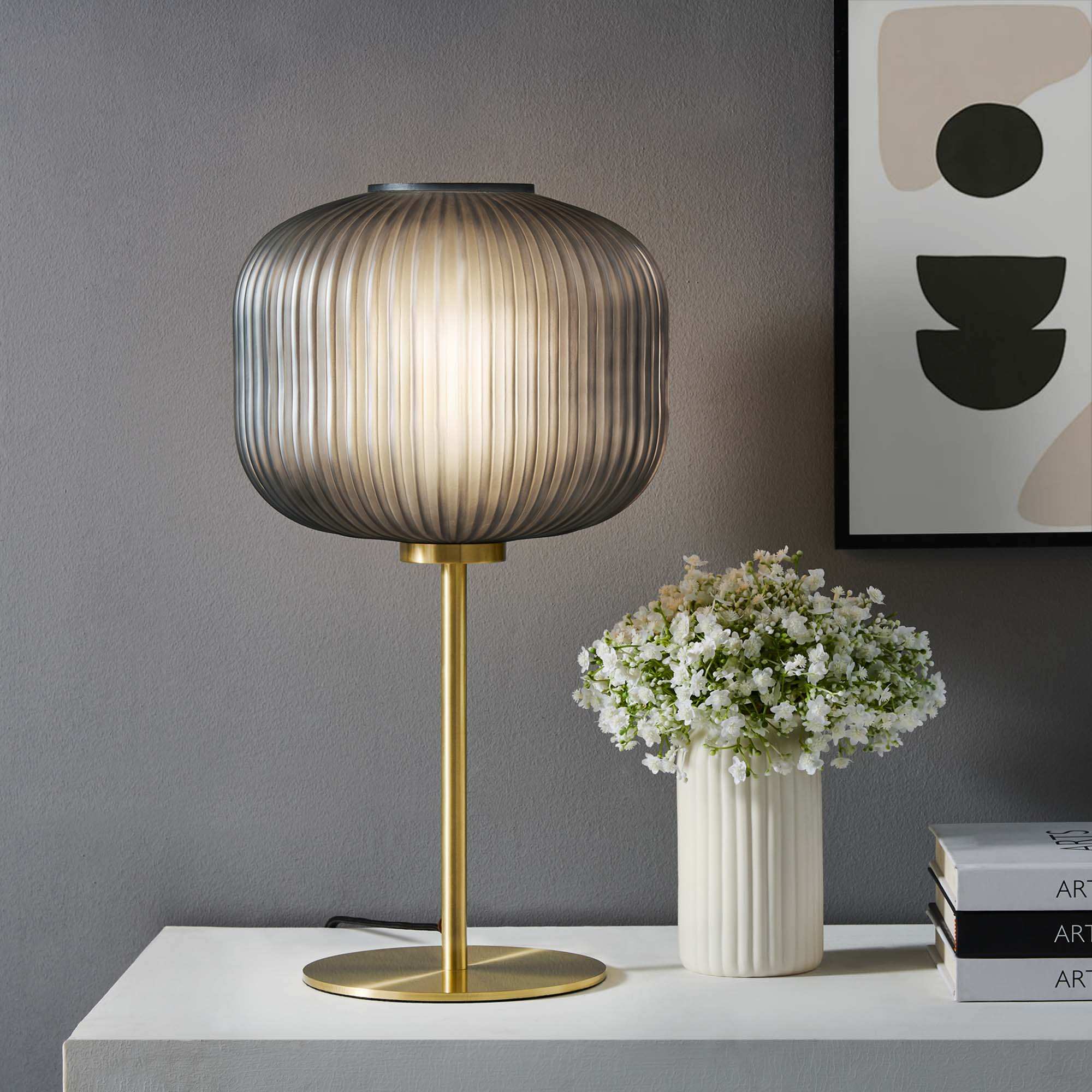 Reprise Glass Sphere Glass and Metal Table Lamp by Modway - Best Buy Furniture