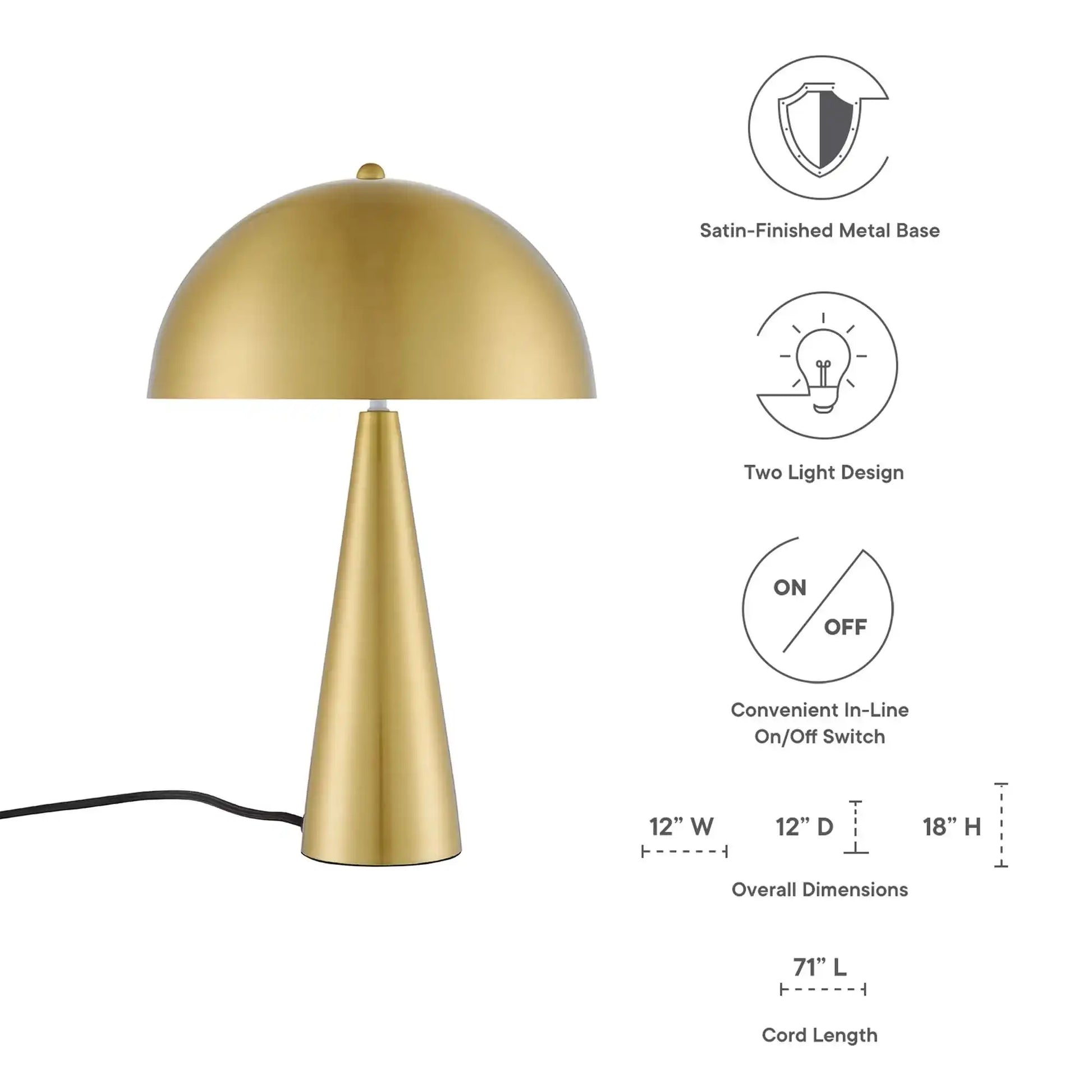 Selena Metal Table Lamp by Modway - Best Buy Furniture