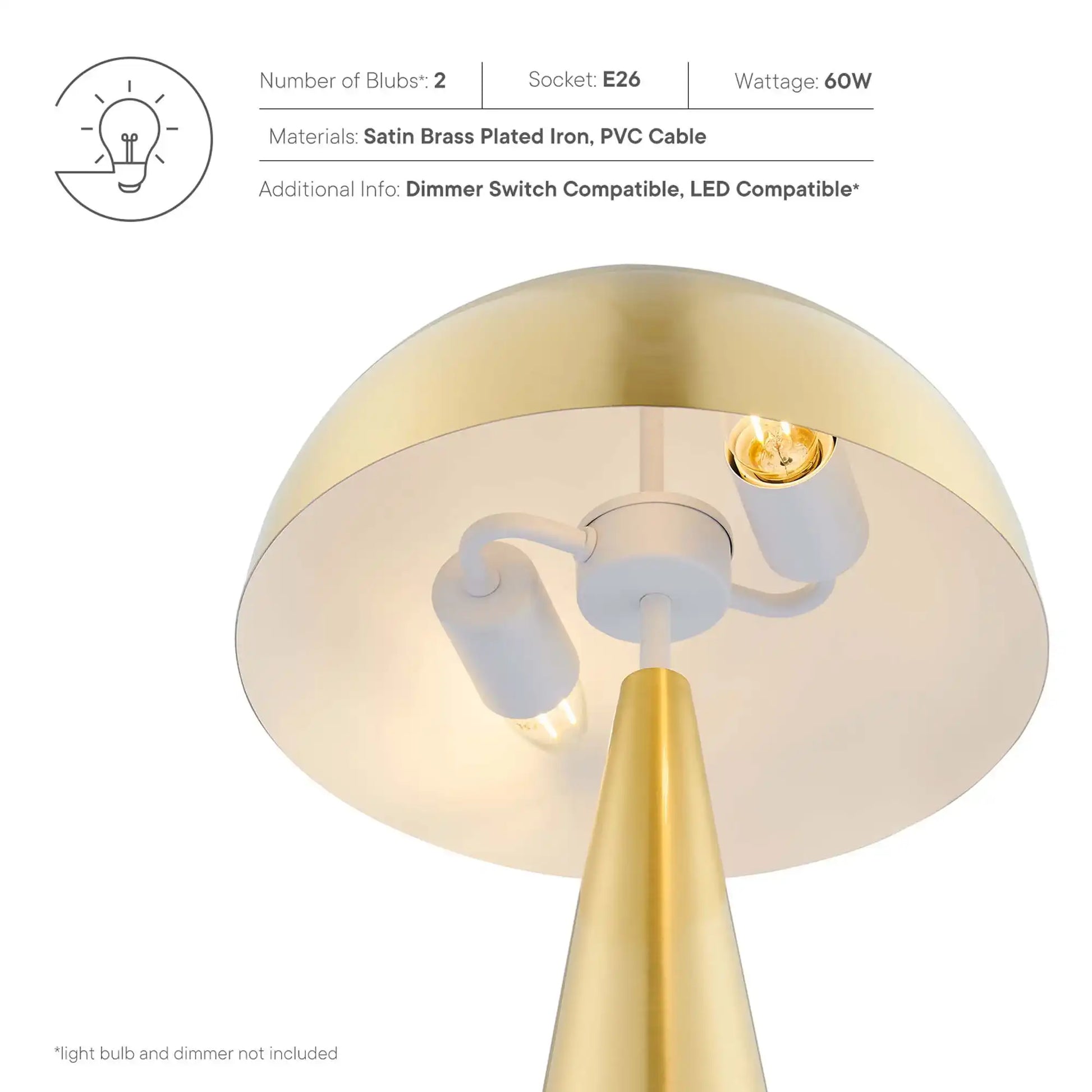 Selena Metal Table Lamp by Modway - Best Buy Furniture