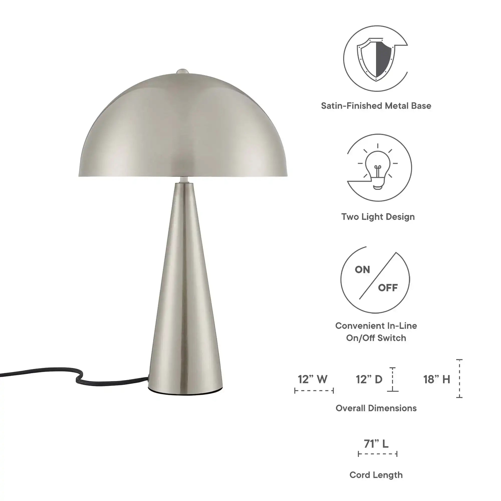 Selena Metal Table Lamp by Modway - Best Buy Furniture