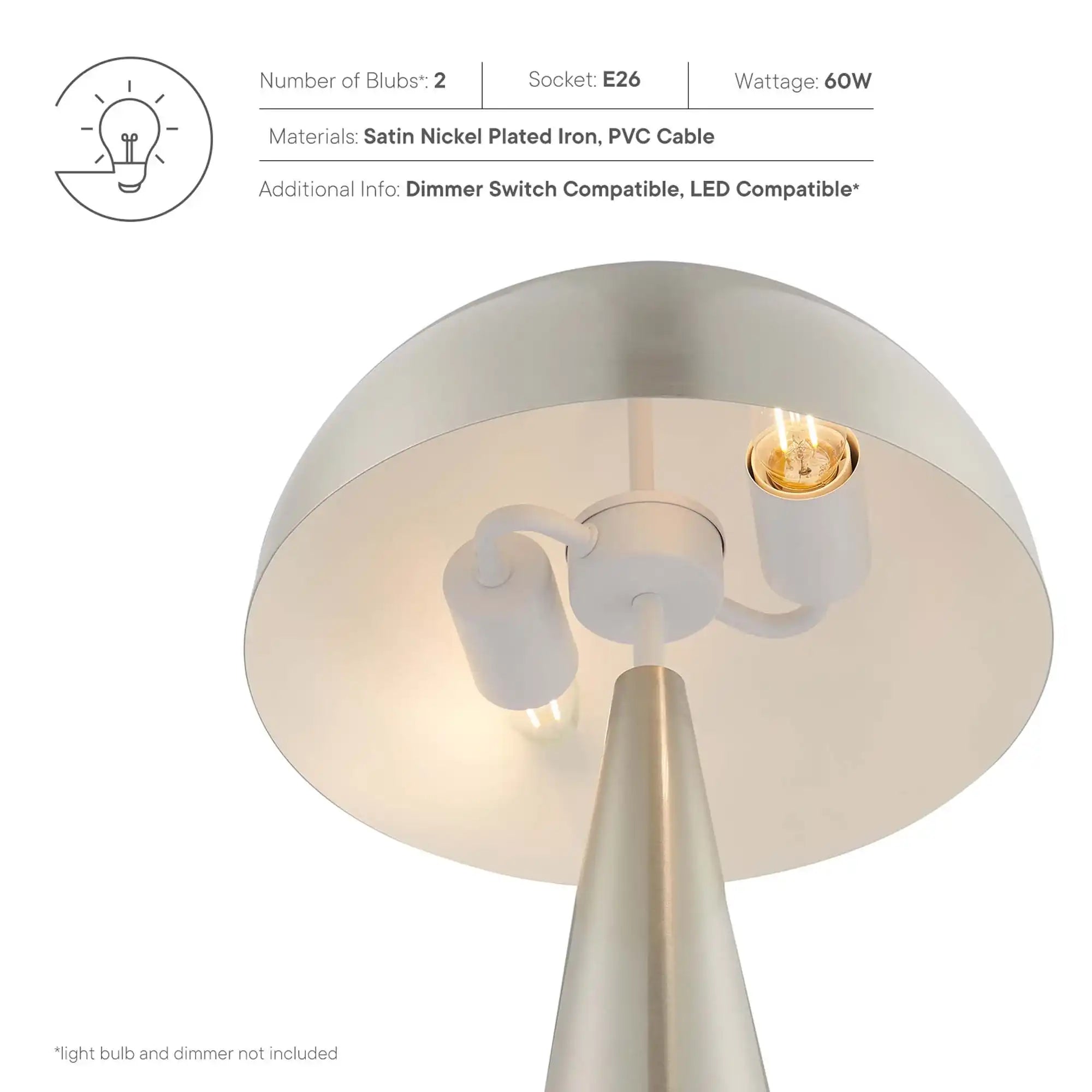 Selena Metal Table Lamp by Modway - Best Buy Furniture
