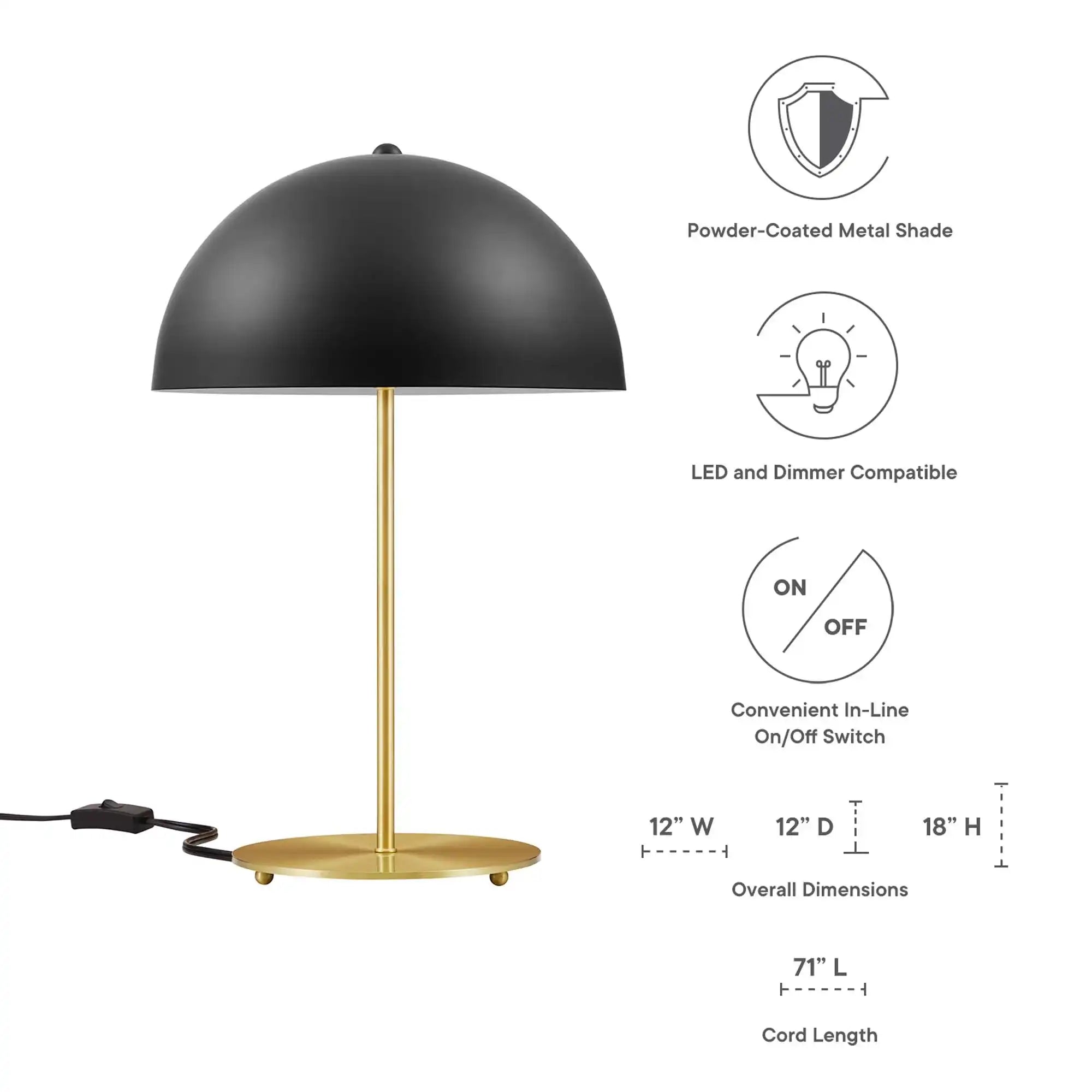 Ideal Metal Table Lamp by Modway - Best Buy Furniture