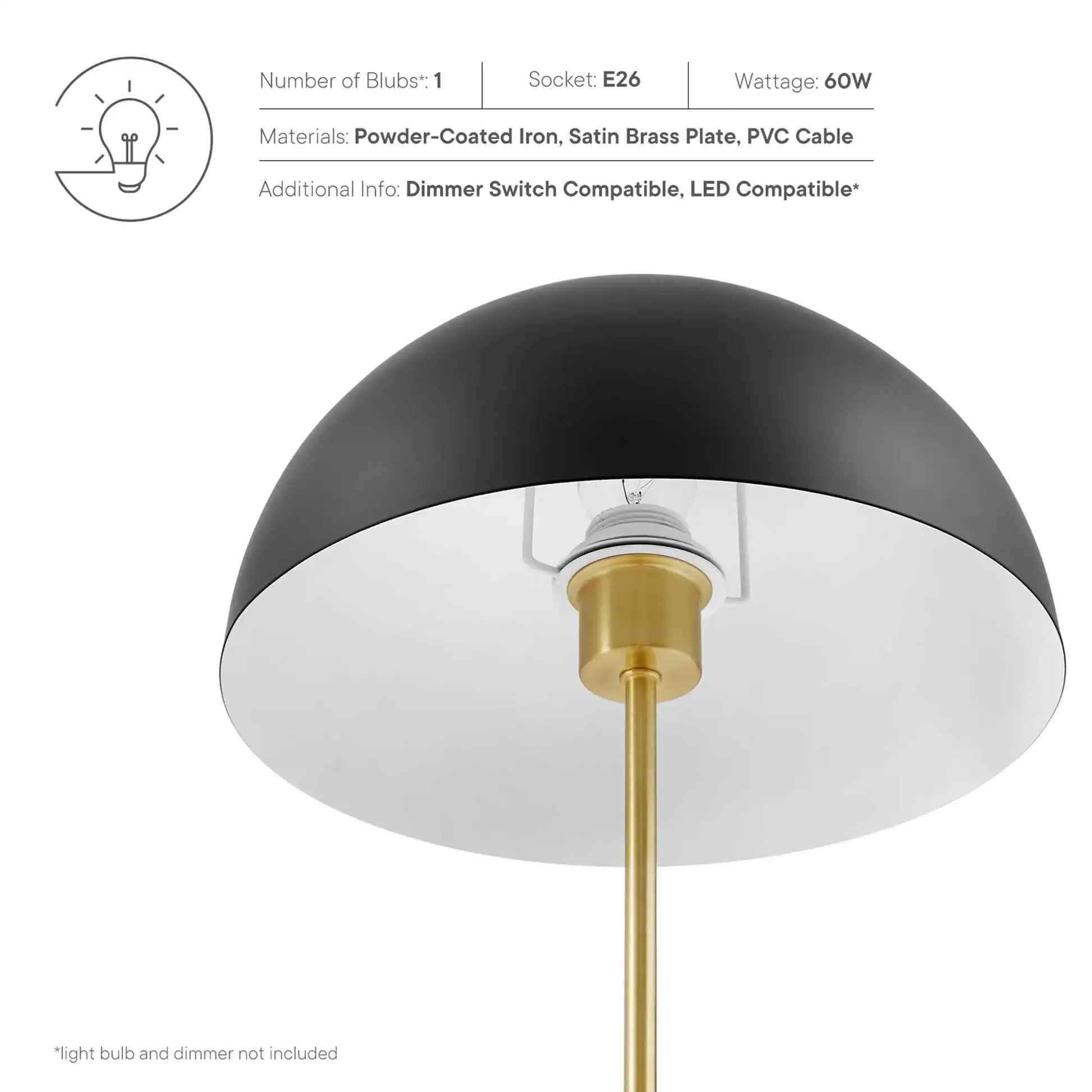 Ideal Metal Table Lamp by Modway - Best Buy Furniture