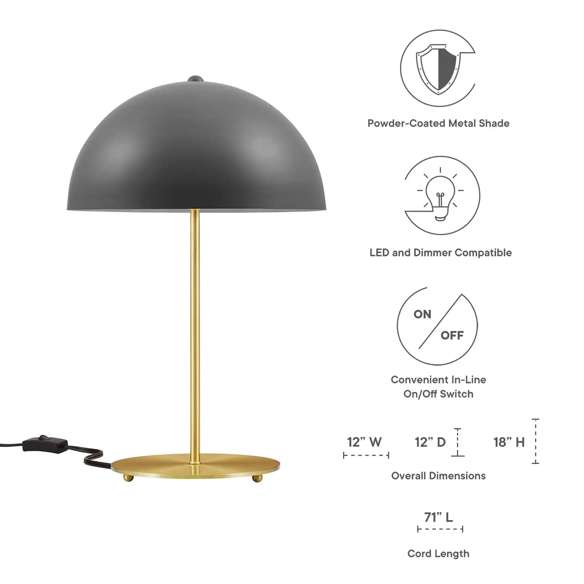 Ideal Metal Table Lamp by Modway - Best Buy Furniture