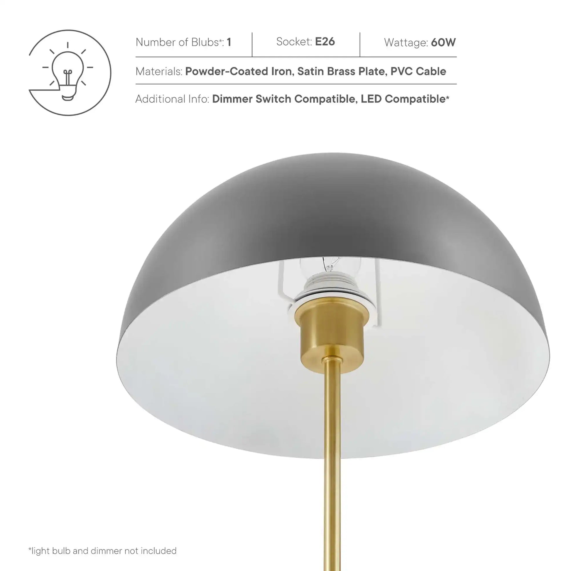 Ideal Metal Table Lamp by Modway - Best Buy Furniture