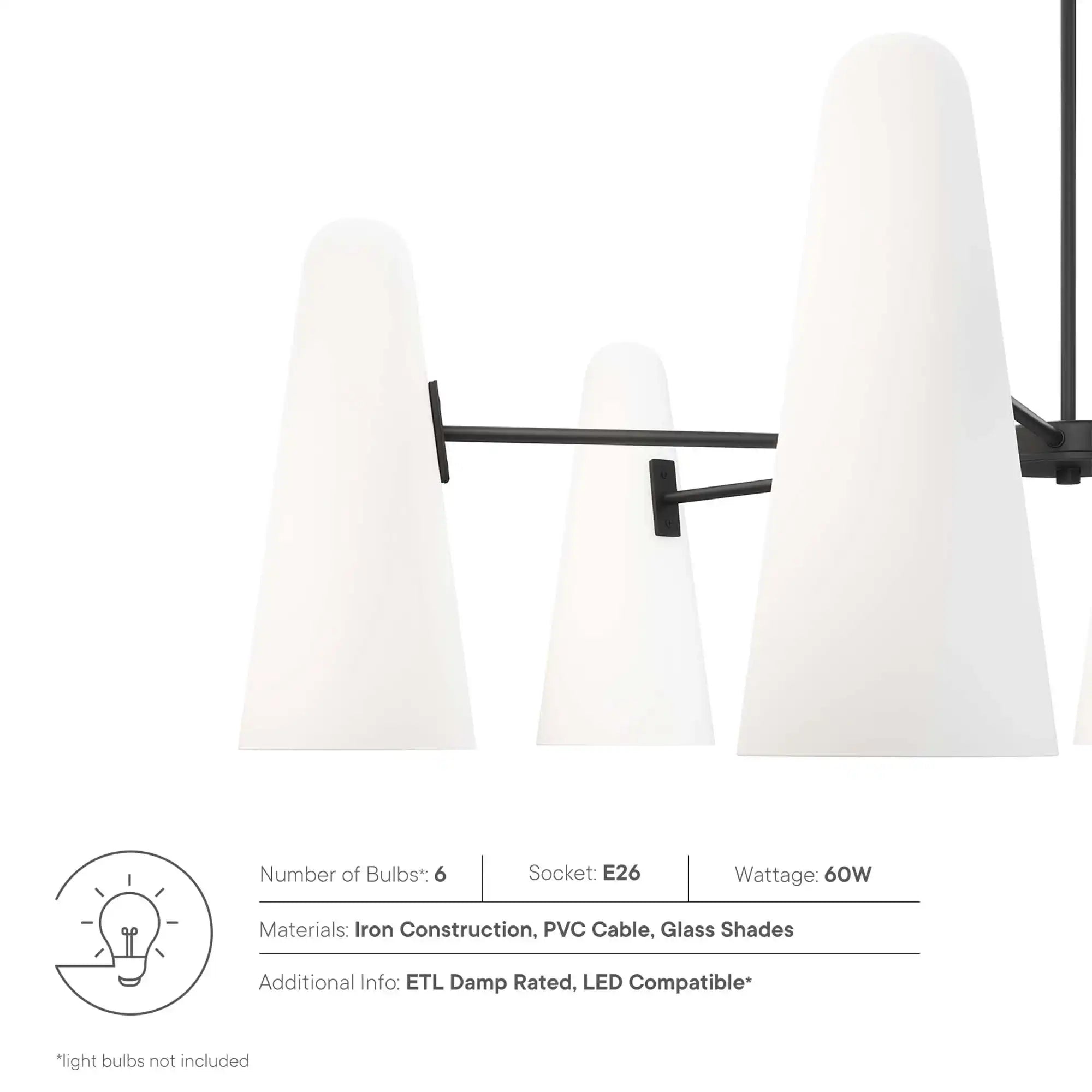 Beacon 6-Light Chandelier by Modway - Best Buy Furniture