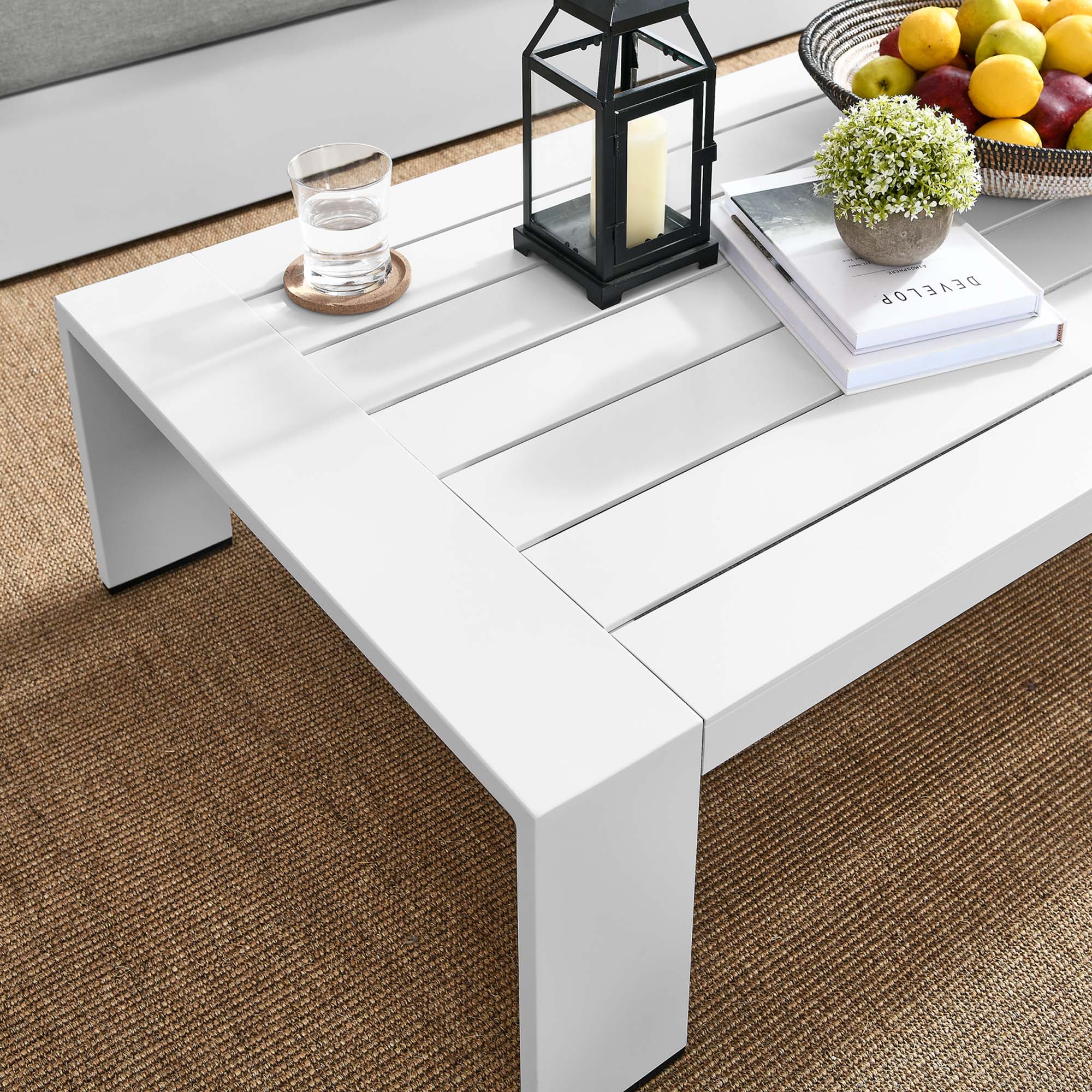 Tahoe Outdoor Patio Powder-Coated Aluminum Coffee Table by Modway - Best Buy Furniture