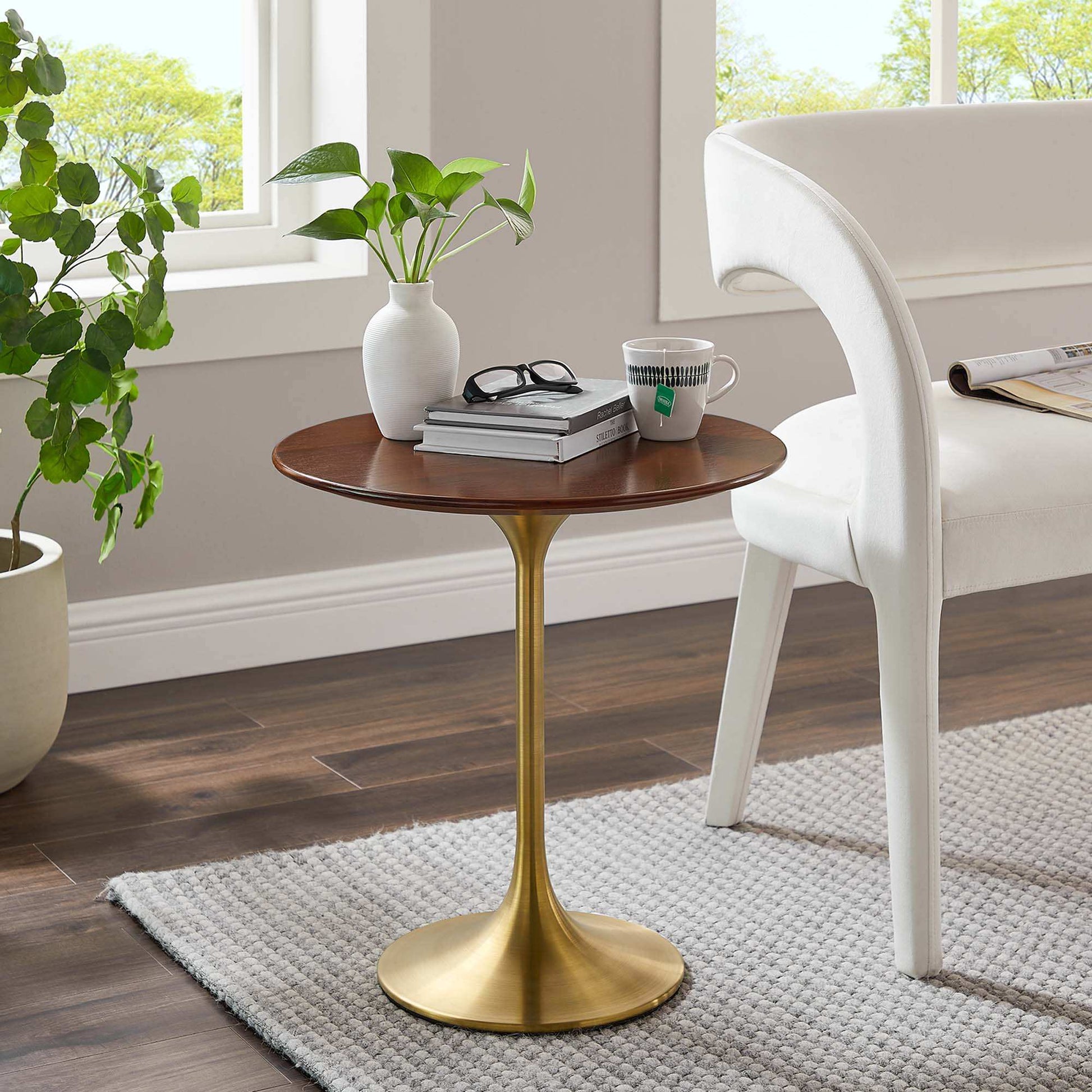 Lippa 20" Round Wood Side Table by Modway - Best Buy Furniture