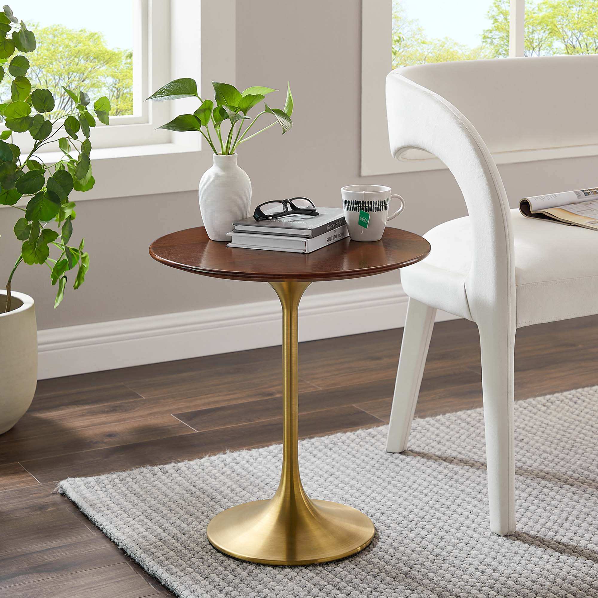 Lippa 20" Round Wood Side Table by Modway - Best Buy Furniture