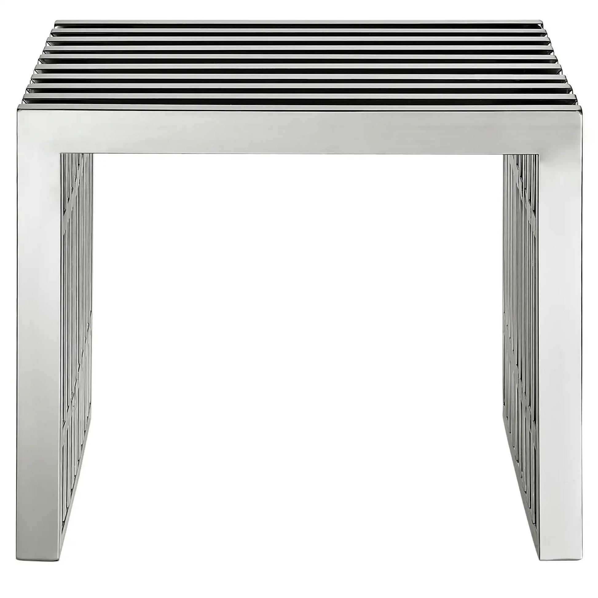 Gridiron Small Stainless Steel Bench by Modway - Best Buy Furniture
