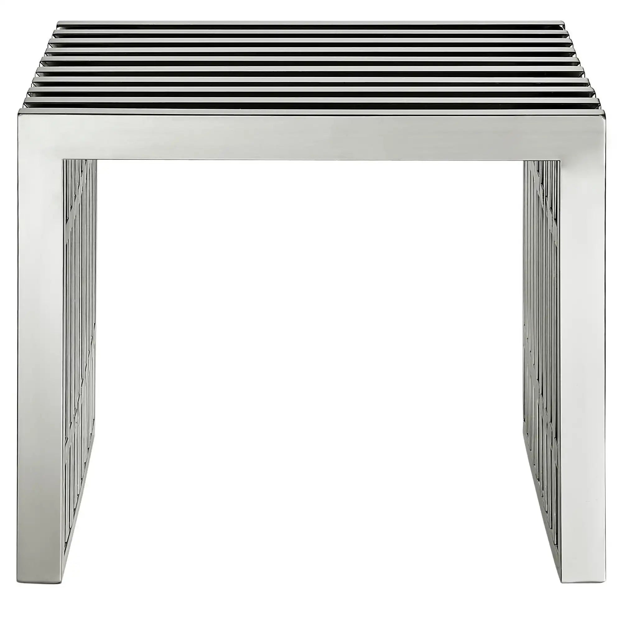 Gridiron Small Stainless Steel Bench by Modway - Best Buy Furniture