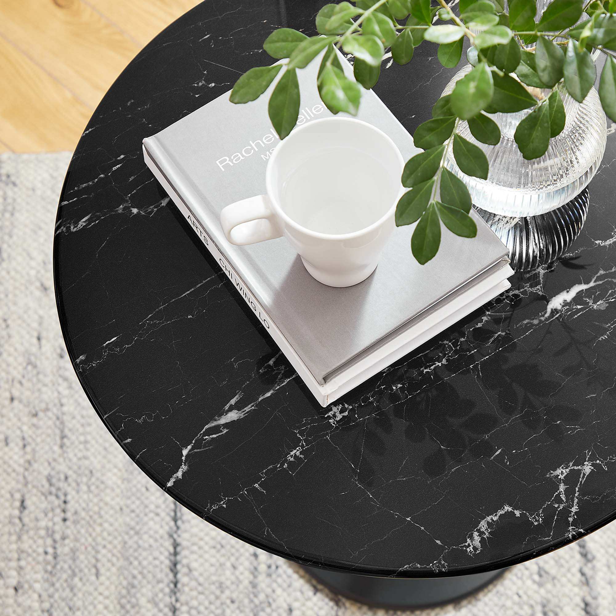 Lippa 20" Round Faux Marble Side Table by Modway - Best Buy Furniture
