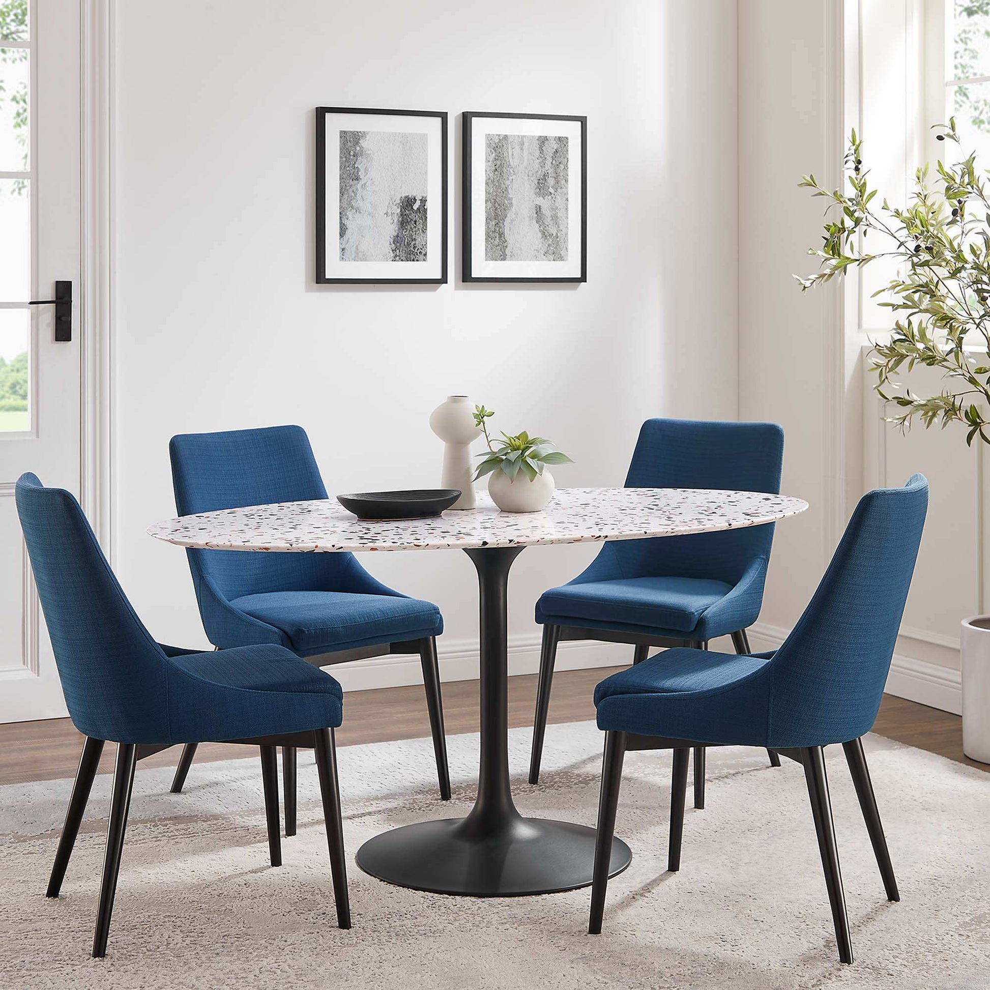 Lippa 60" Oval Terrazzo Dining Table by Modway - Best Buy Furniture