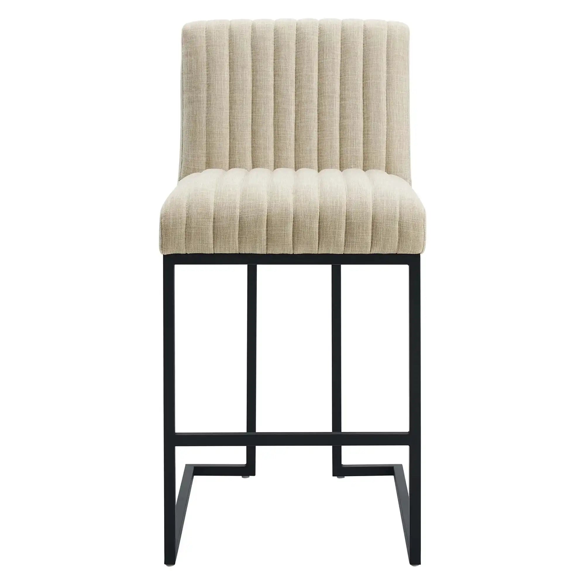 Indulge Channel Tufted Fabric Counter Stools Set of 2 by Modway - Best Buy Furniture