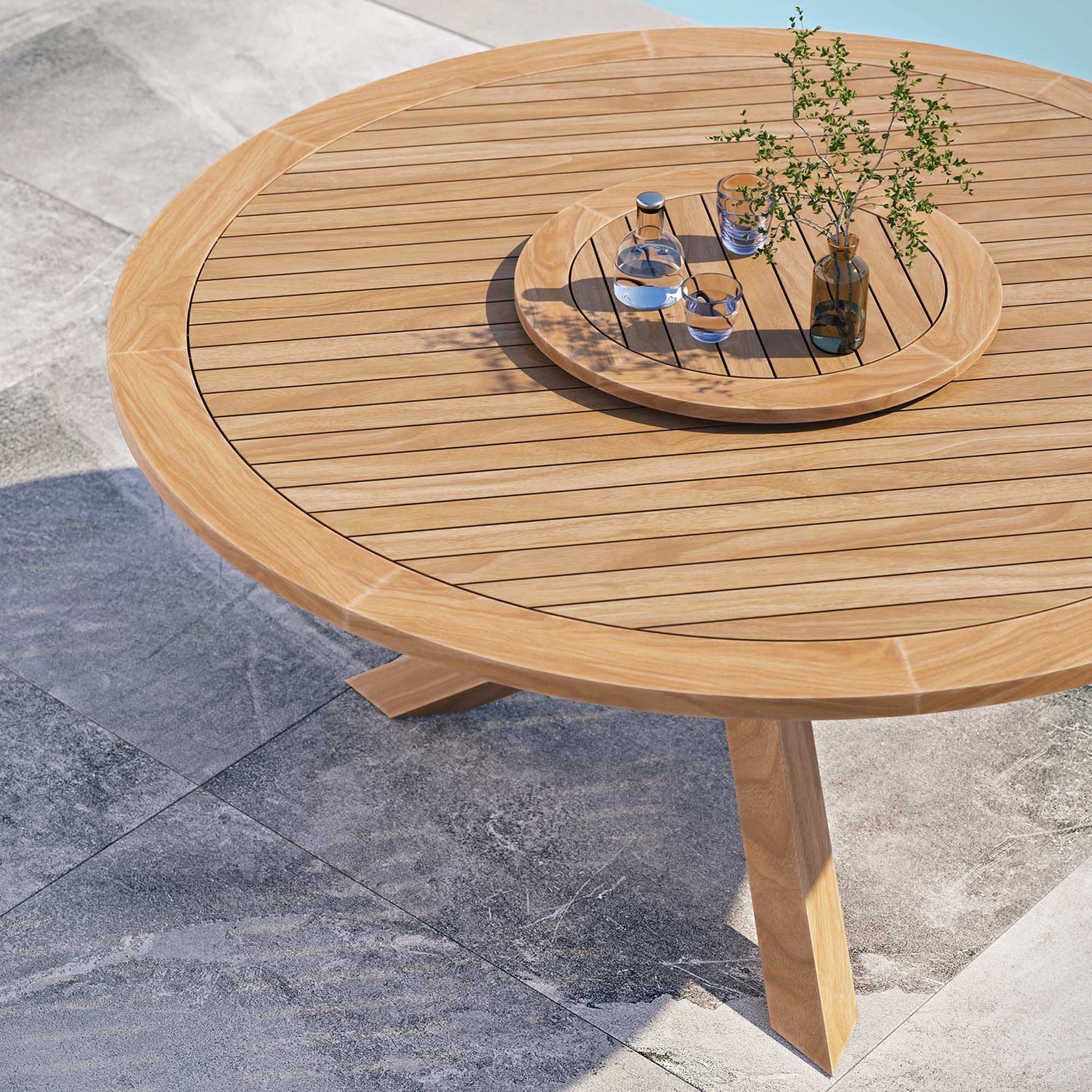 Wellspring 63" Outdoor Patio Teak Wood Dining Table by Modway - Best Buy Furniture