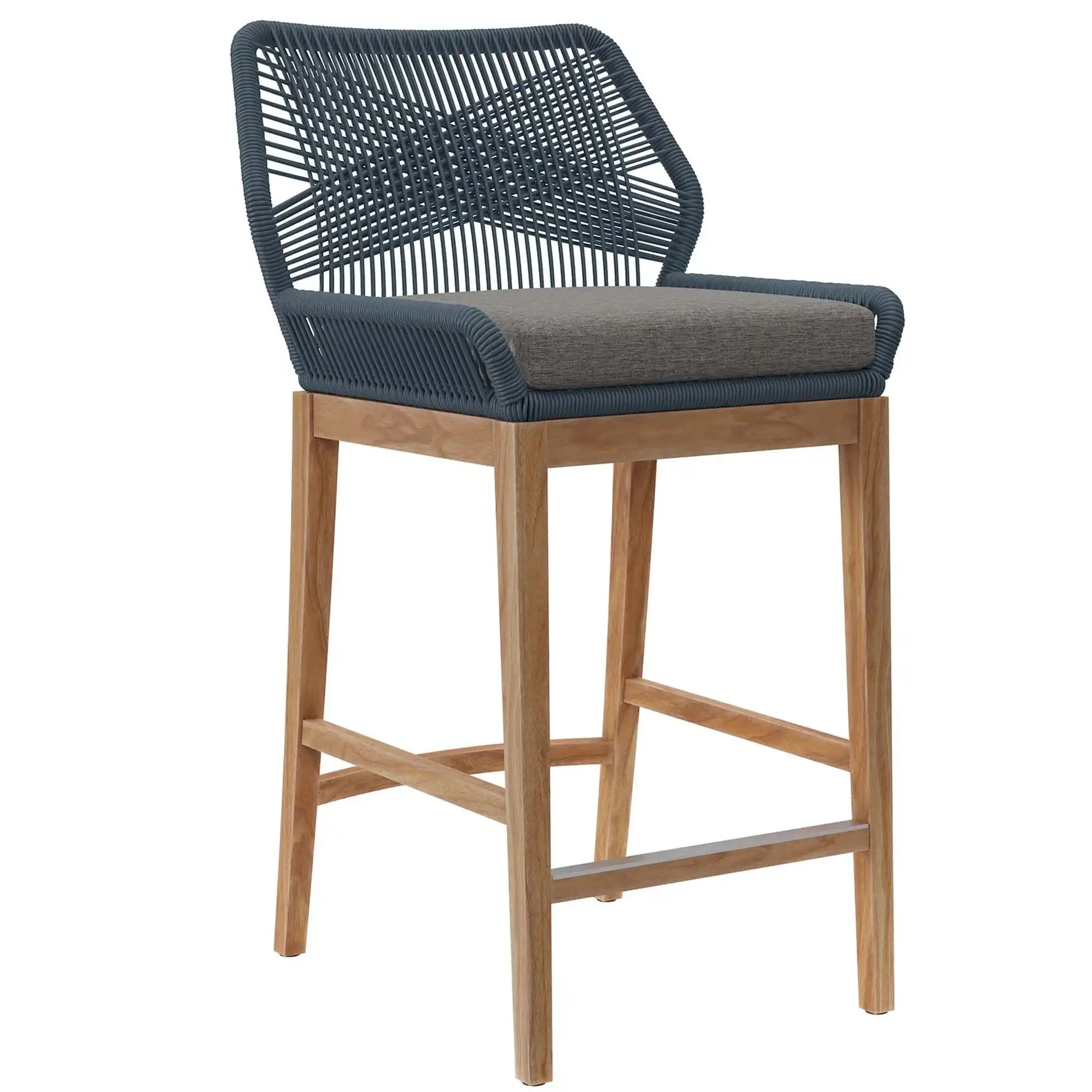 Wellspring Outdoor Patio Teak Wood Bar Stool by Modway - Best Buy Furniture