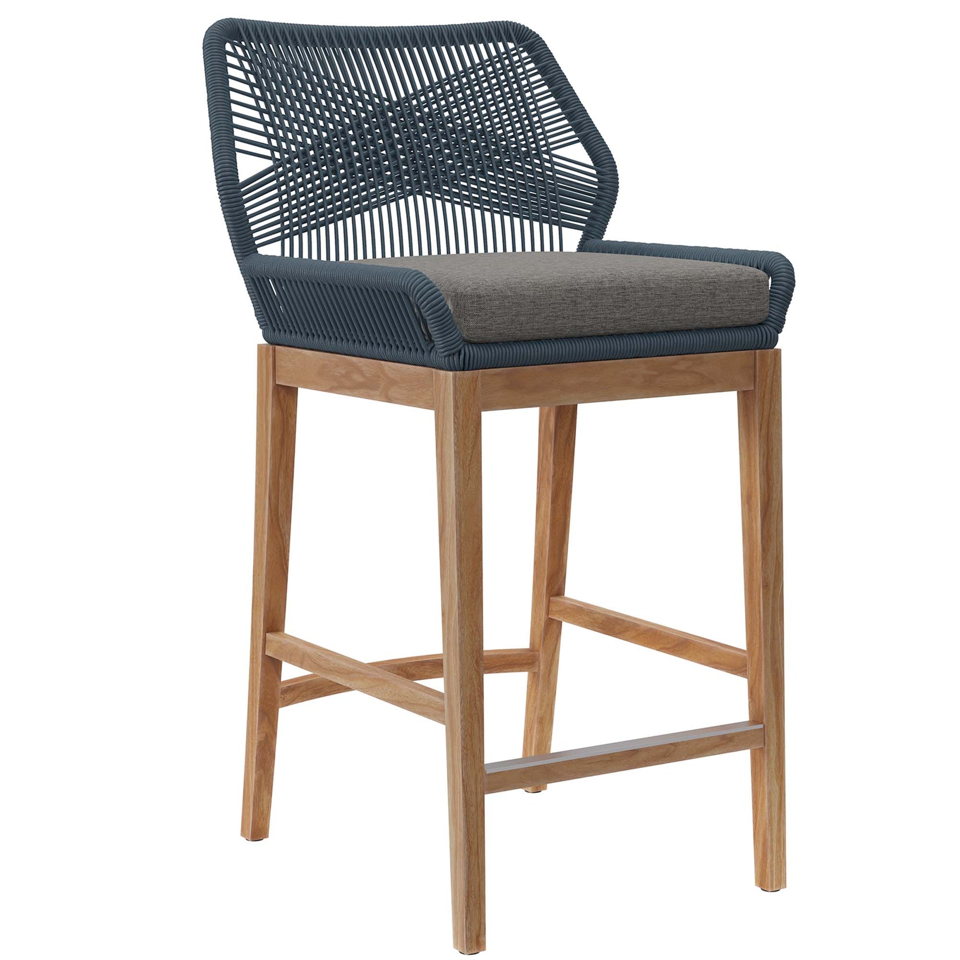 Wellspring 3-Piece Outdoor Patio Teak Wood Bar Set by Modway - Best Buy Furniture