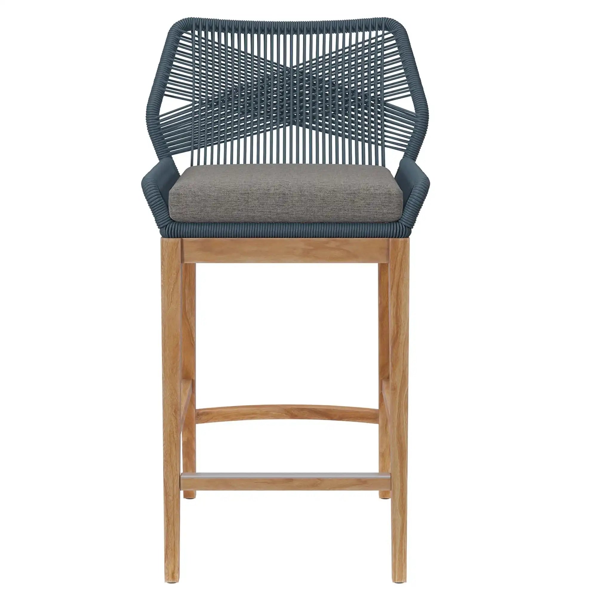 Wellspring Outdoor Patio Teak Wood Bar Stool by Modway - Best Buy Furniture