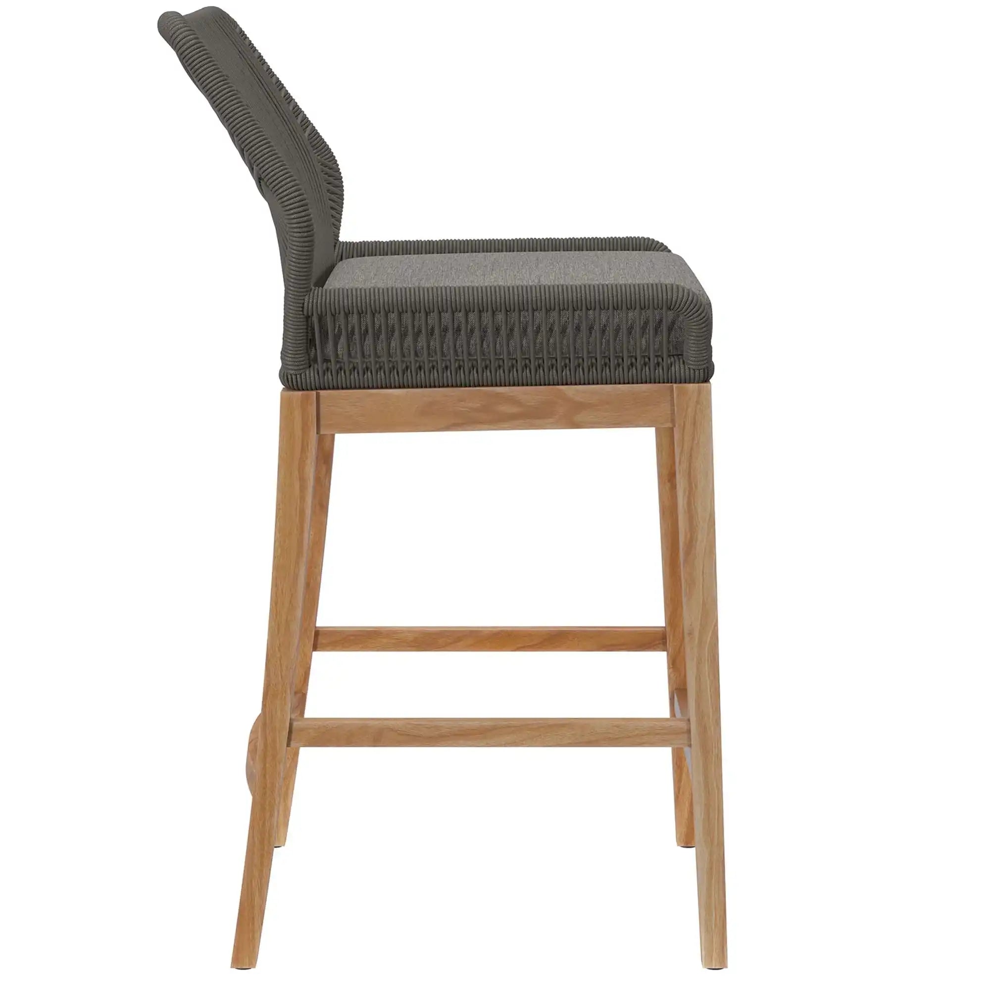 Wellspring Outdoor Patio Teak Wood Bar Stool by Modway - Best Buy Furniture