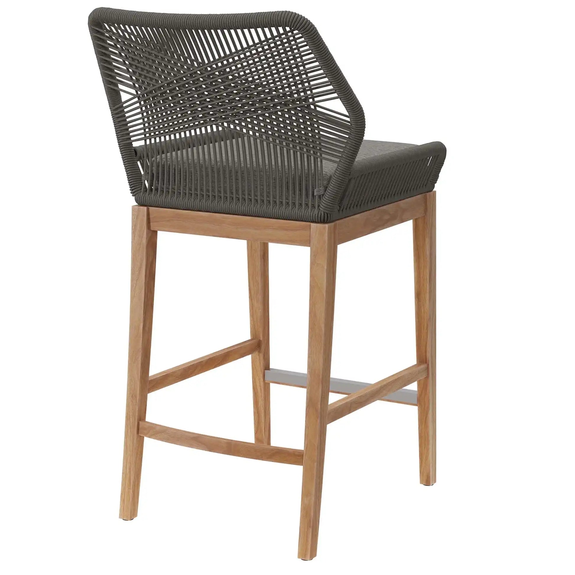 Wellspring Outdoor Patio Teak Wood Bar Stool by Modway - Best Buy Furniture