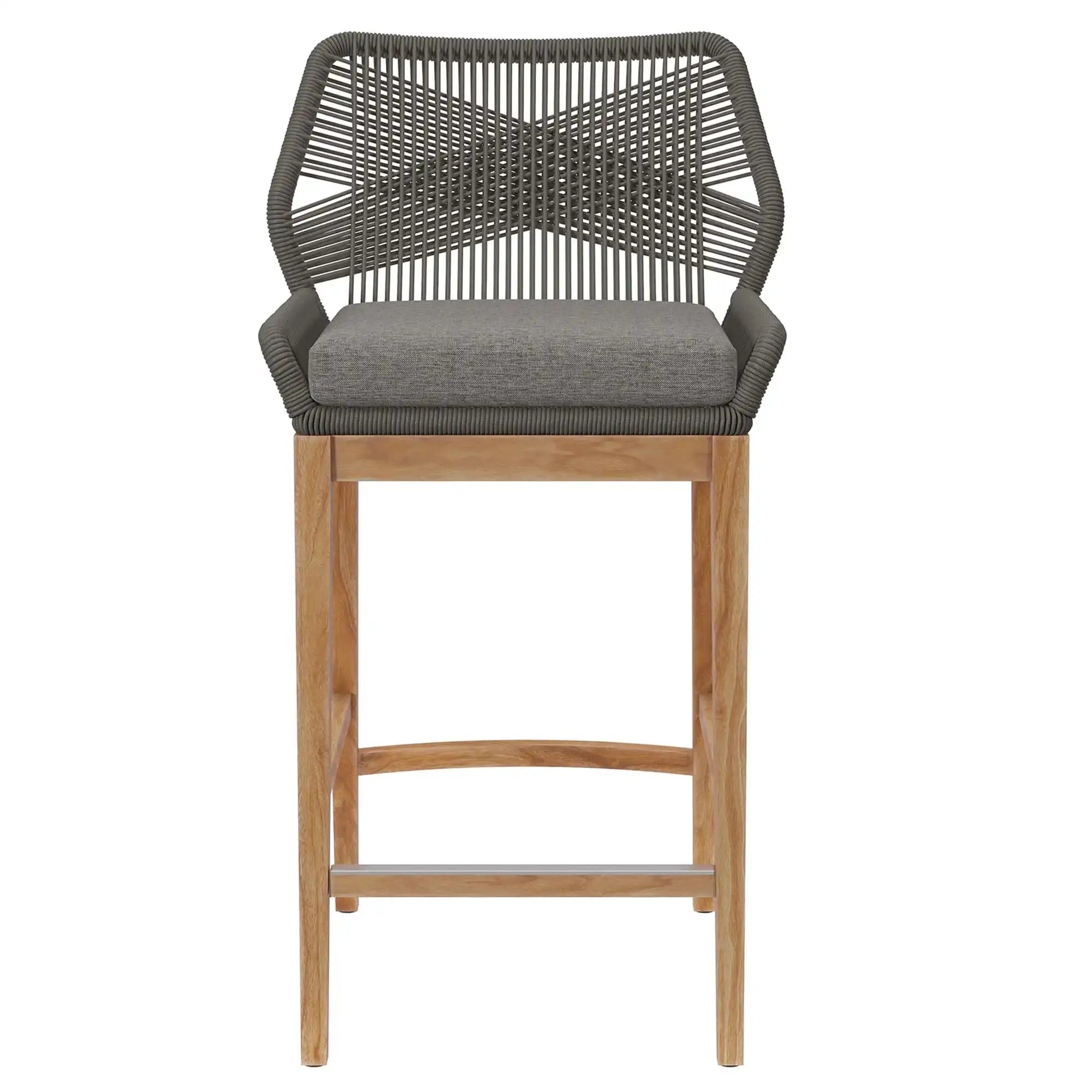 Wellspring Outdoor Patio Teak Wood Bar Stool by Modway - Best Buy Furniture