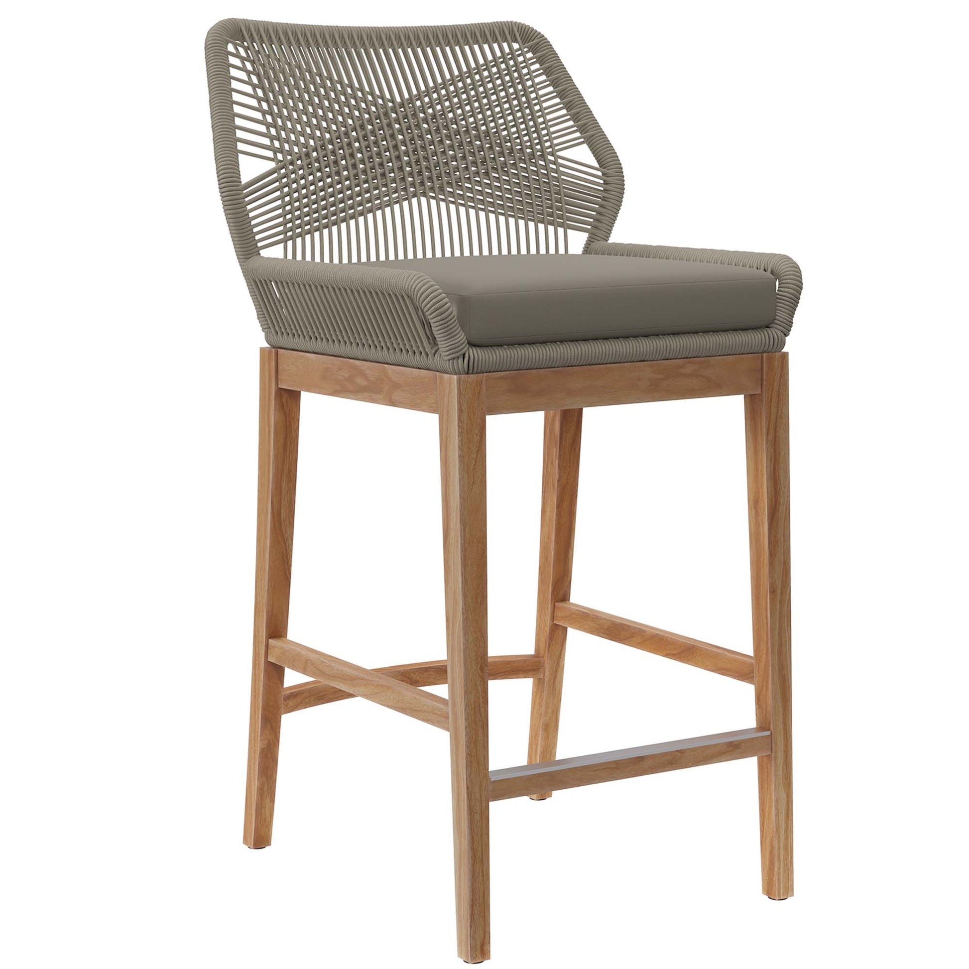 Wellspring 3-Piece Outdoor Patio Teak Wood Bar Set by Modway - Best Buy Furniture