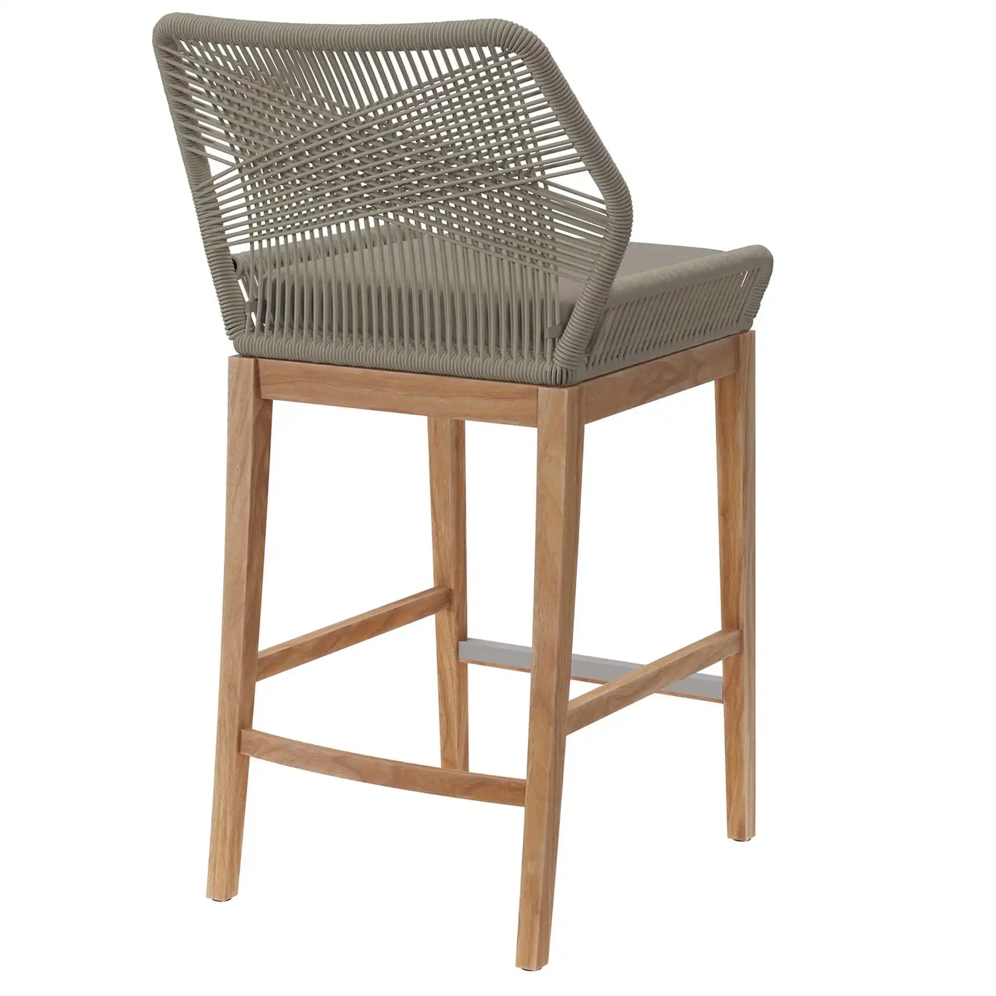 Wellspring Outdoor Patio Teak Wood Bar Stool by Modway - Best Buy Furniture