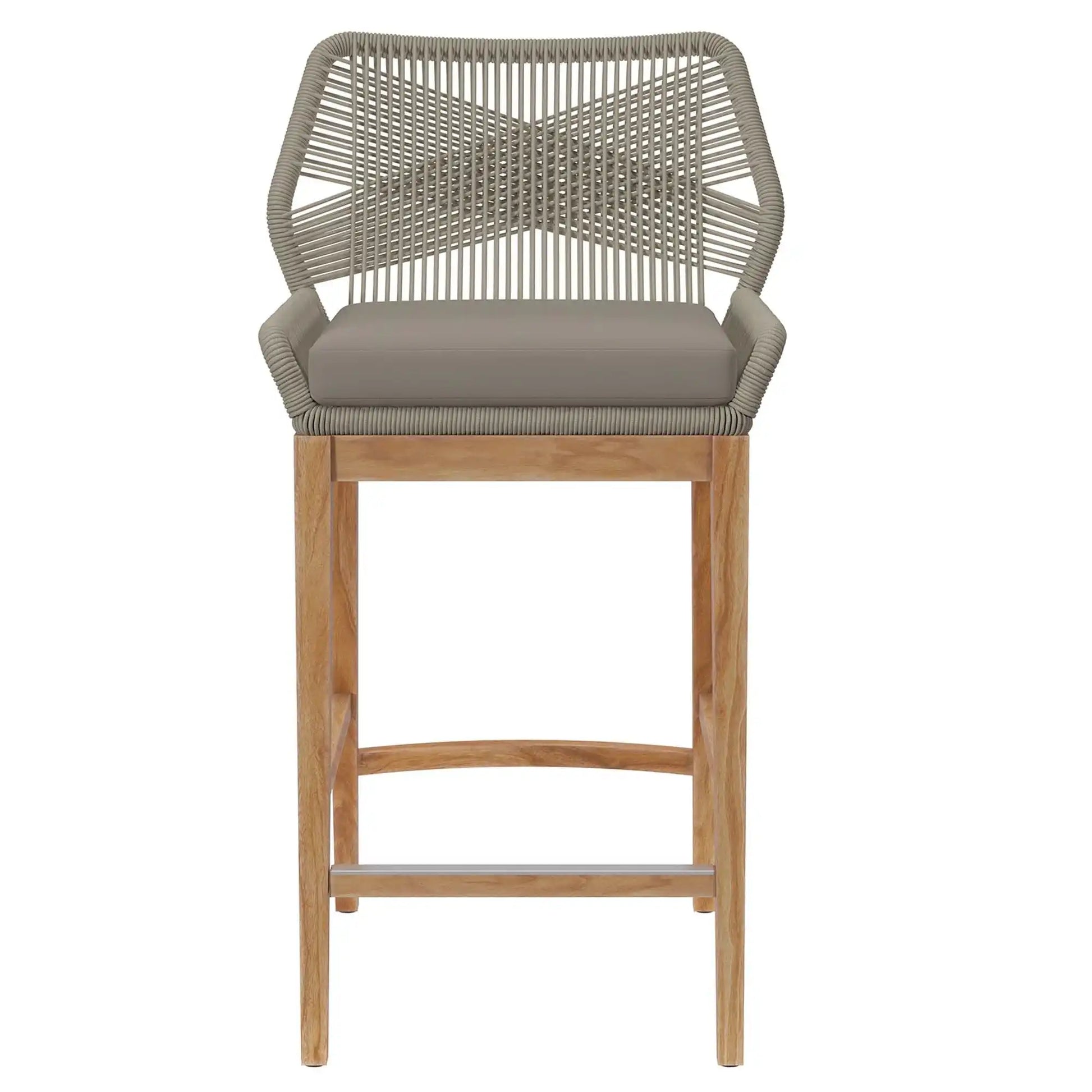Wellspring Outdoor Patio Teak Wood Bar Stool by Modway - Best Buy Furniture
