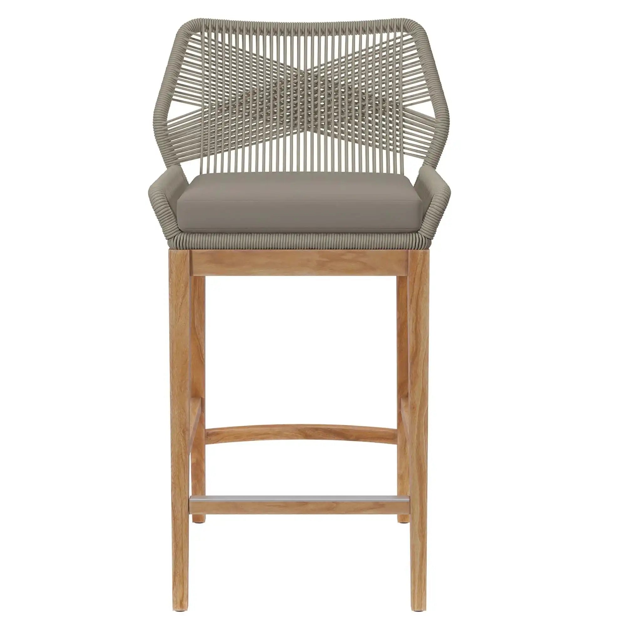 Wellspring Outdoor Patio Teak Wood Bar Stool by Modway - Best Buy Furniture