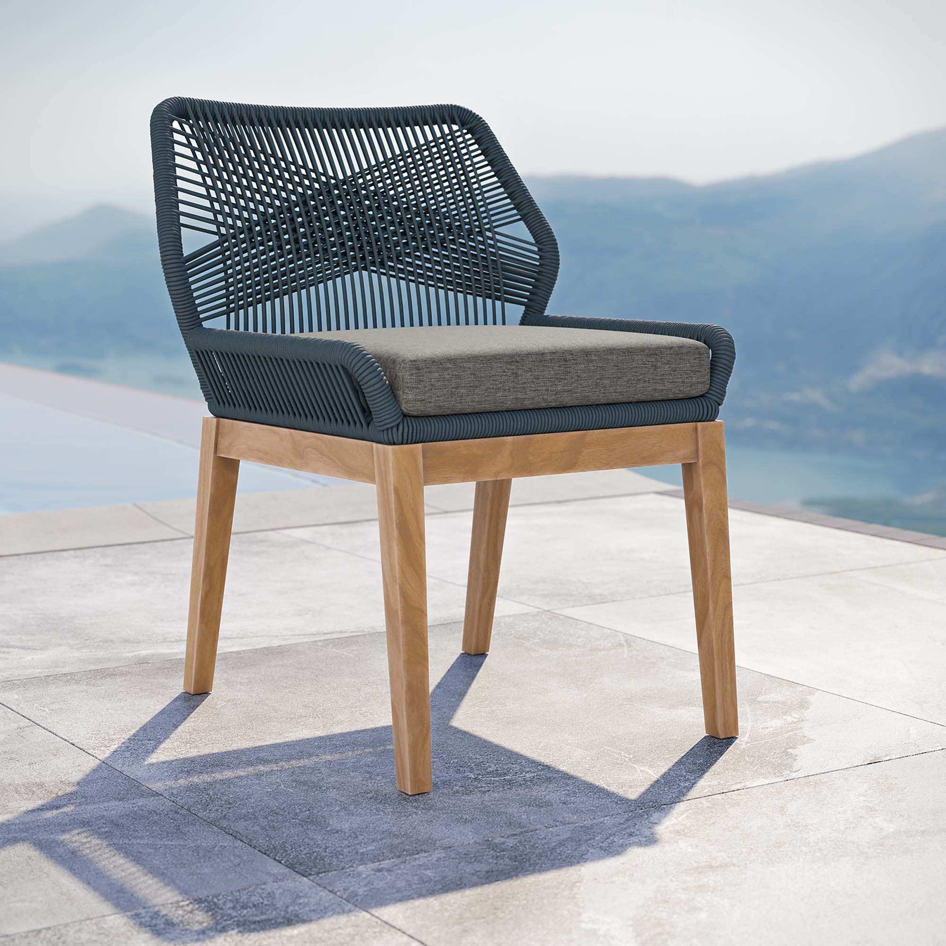 Wellspring Outdoor Patio Teak Wood Dining Chair by Modway - Best Buy Furniture