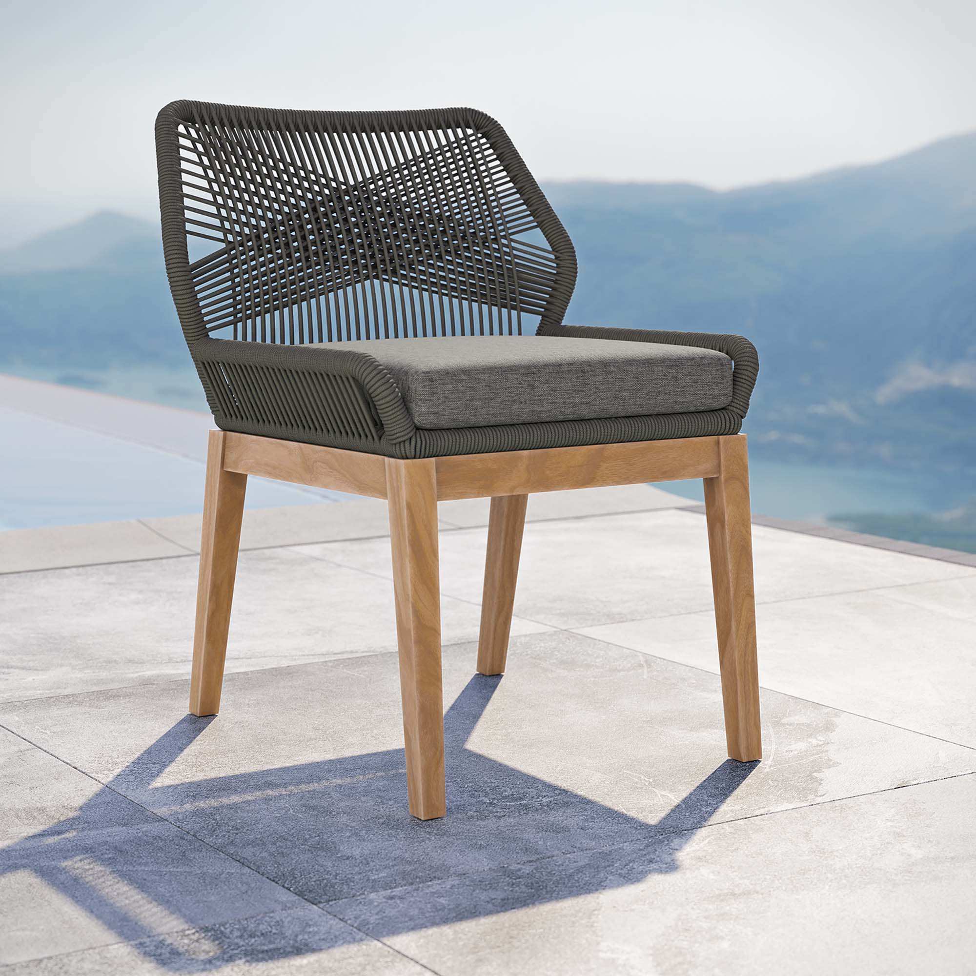 Wellspring Outdoor Patio Teak Wood Dining Chair by Modway - Best Buy Furniture